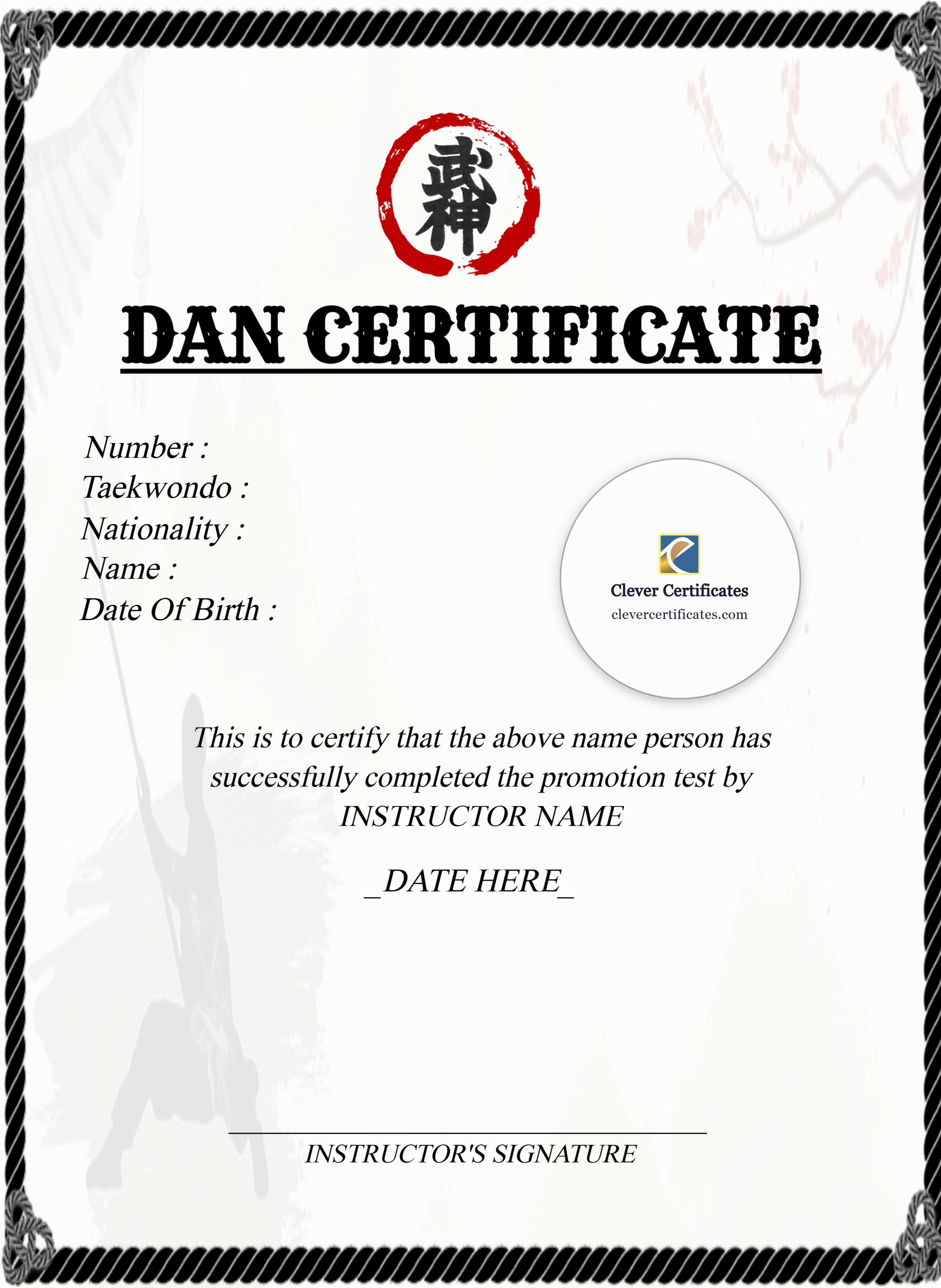 Certificate preview