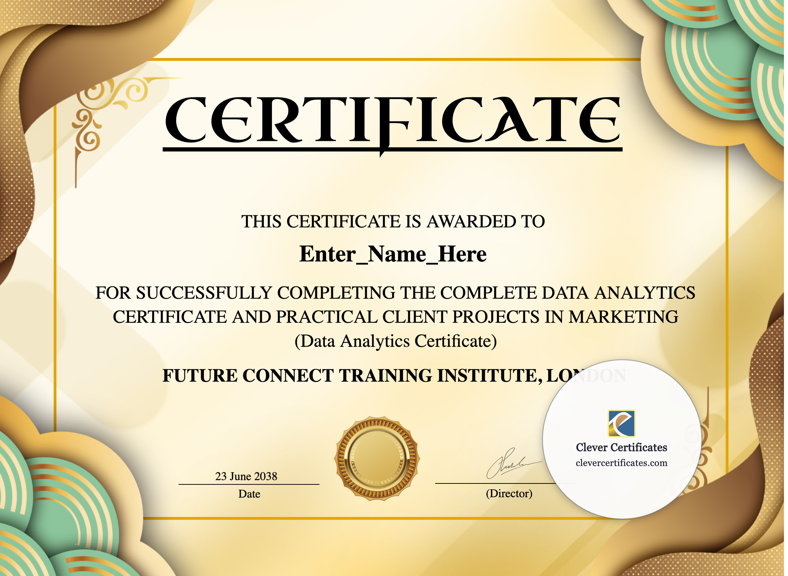 Certificate preview
