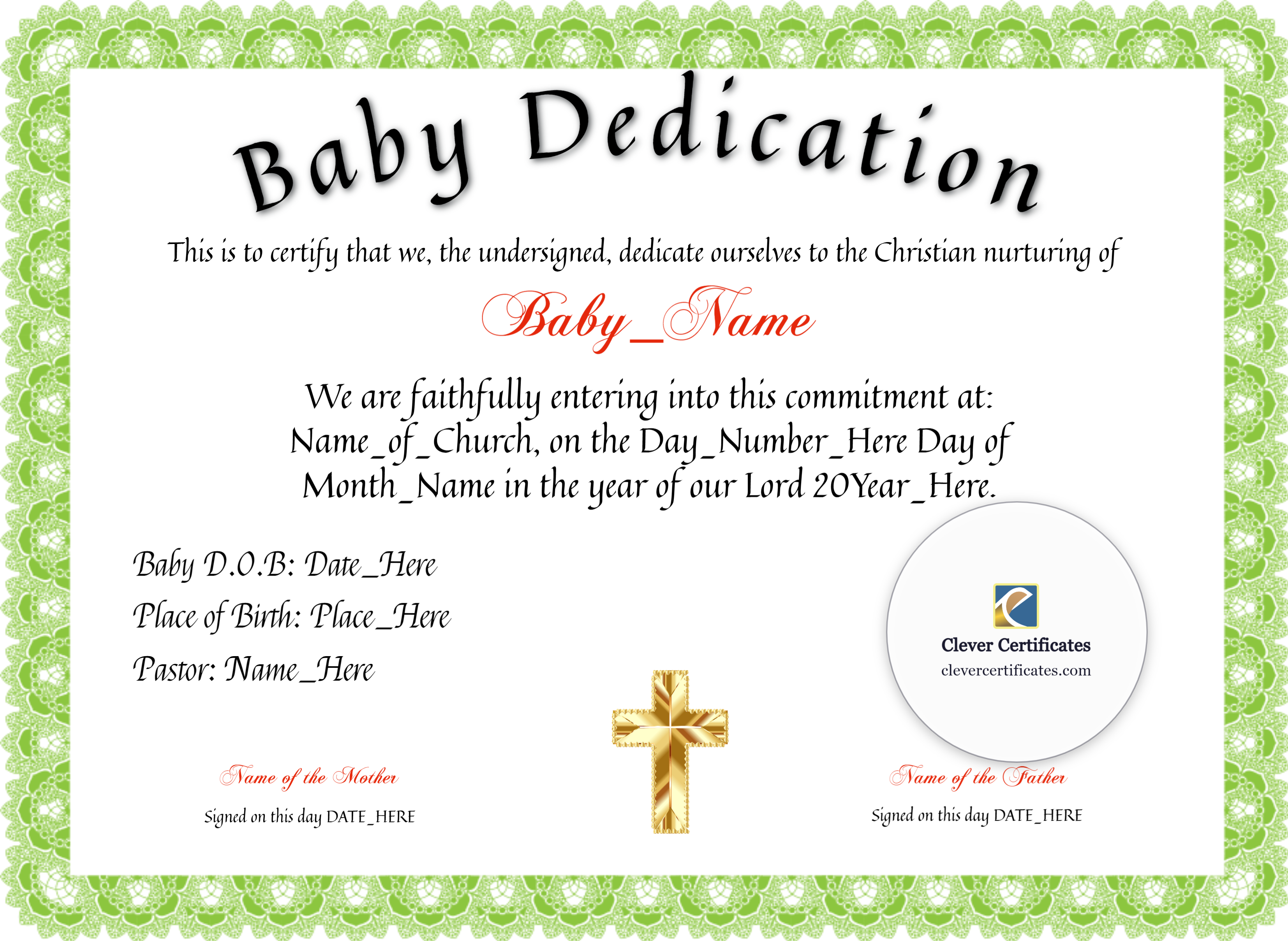 Certificate preview
