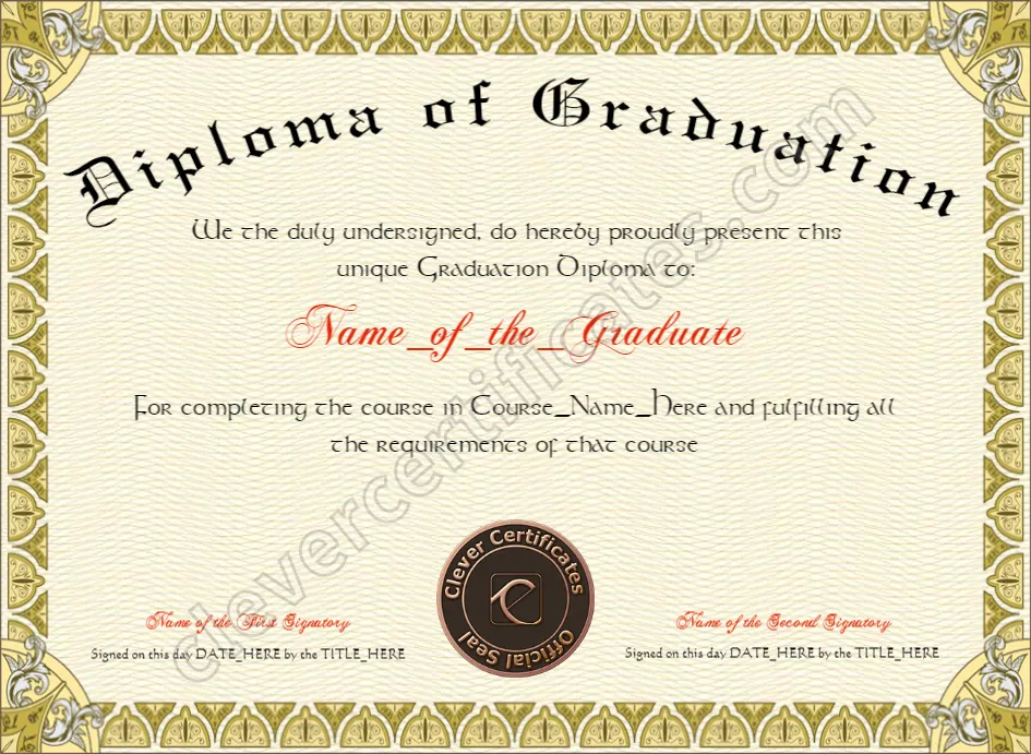 Diploma Of Graduation