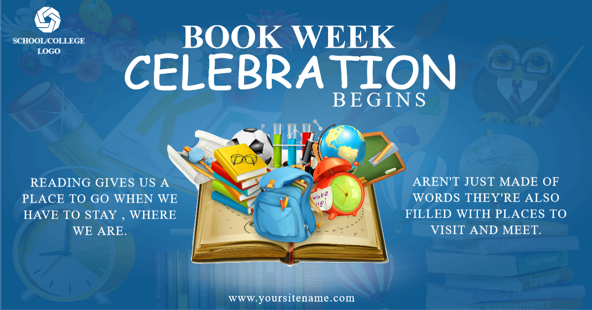 Editable Book Week Clebration Facebook Post | Customizable Facebook ...