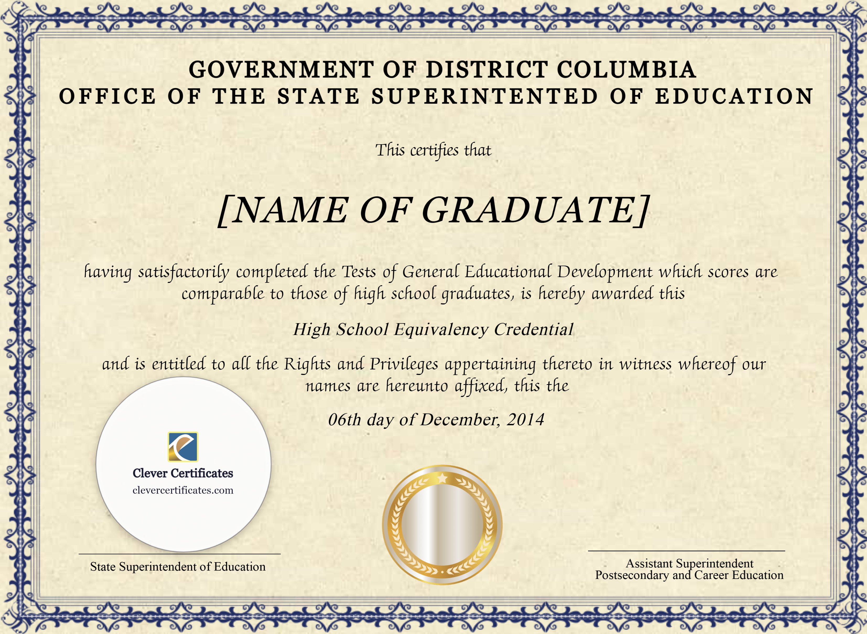 Certificate preview