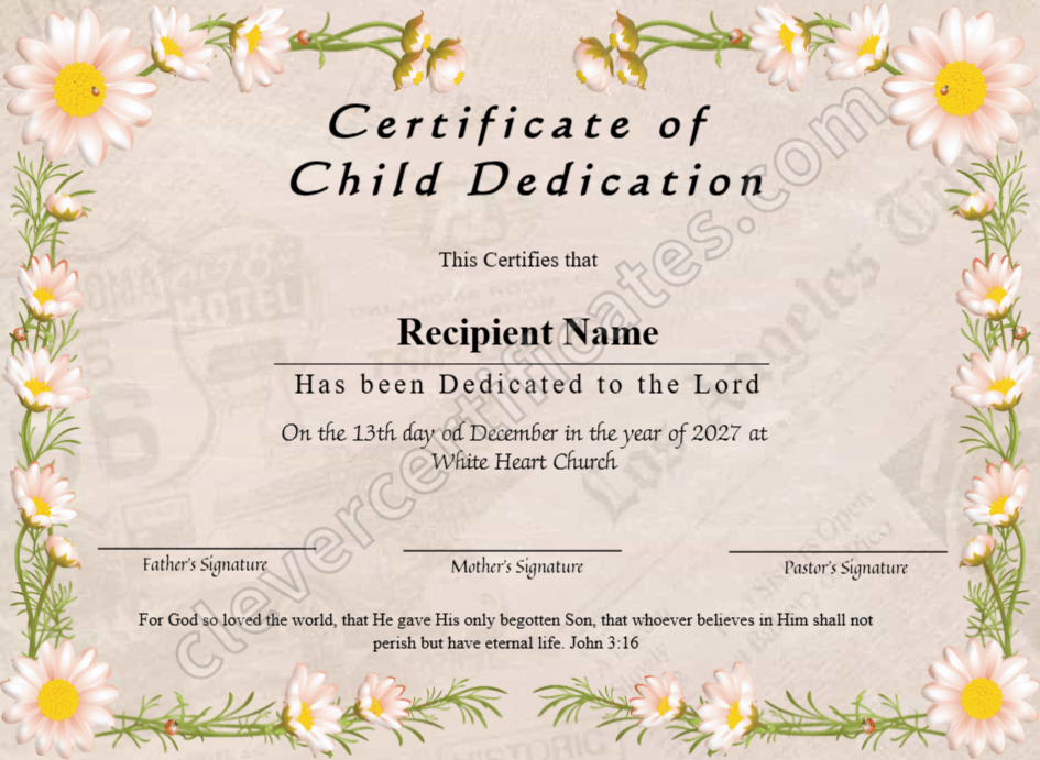 Certificate preview