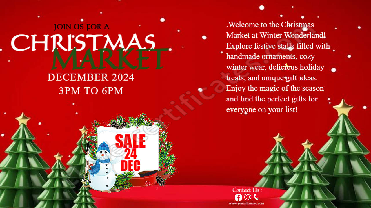 Editable Christmas Market Brochure
