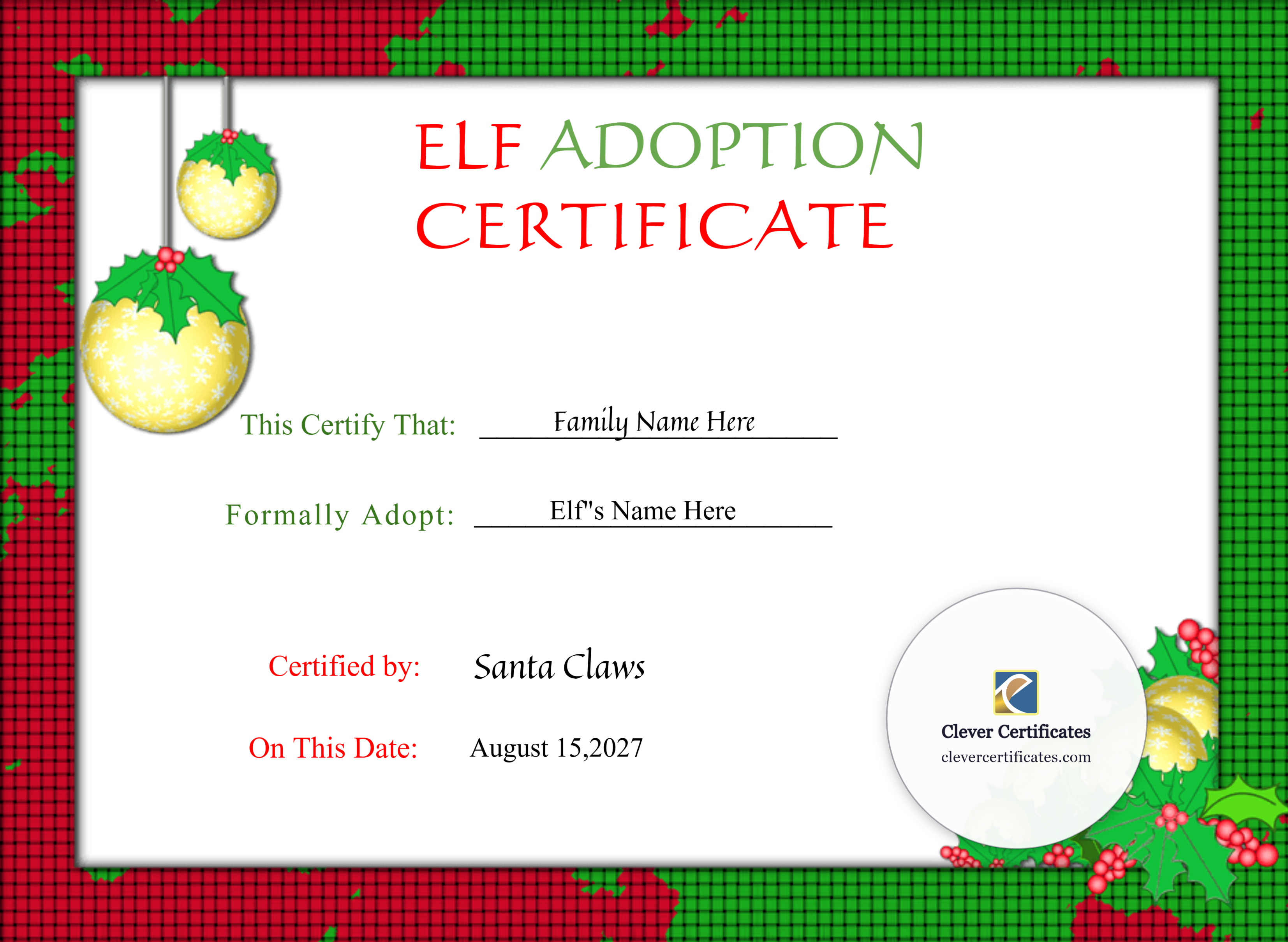 Certificate preview