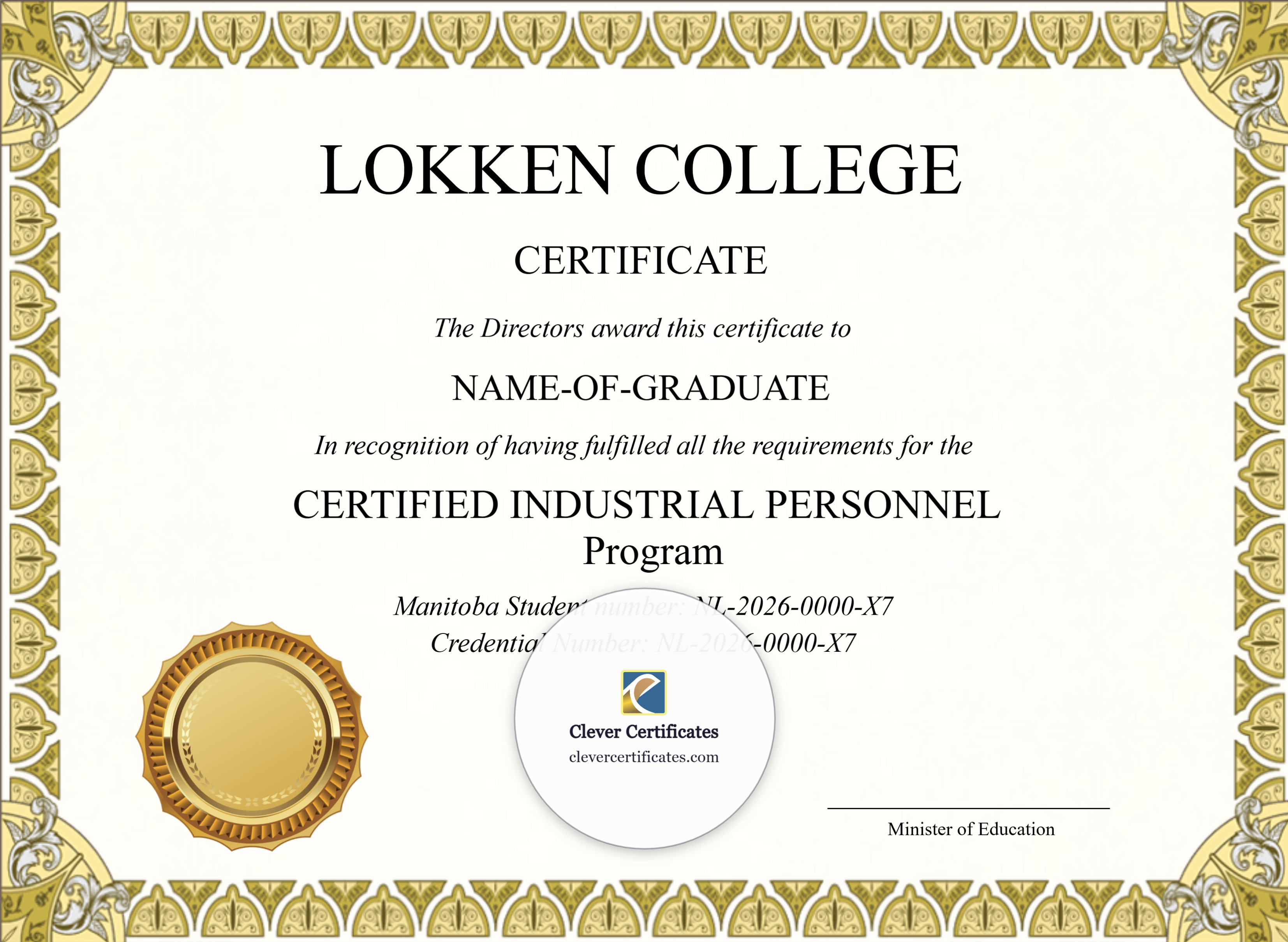 Certificate preview