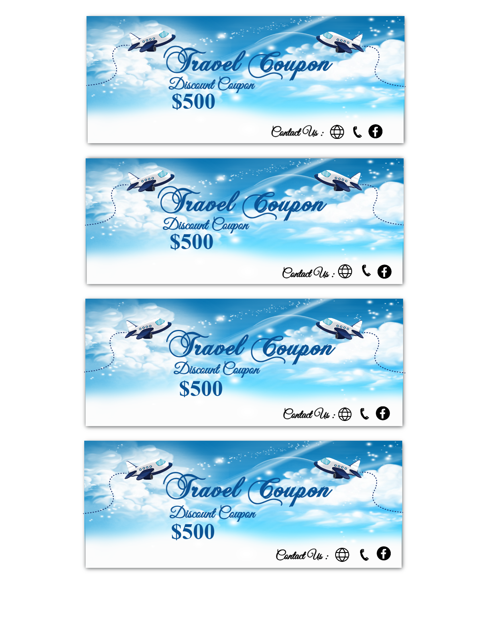 Editable Travel Coupon