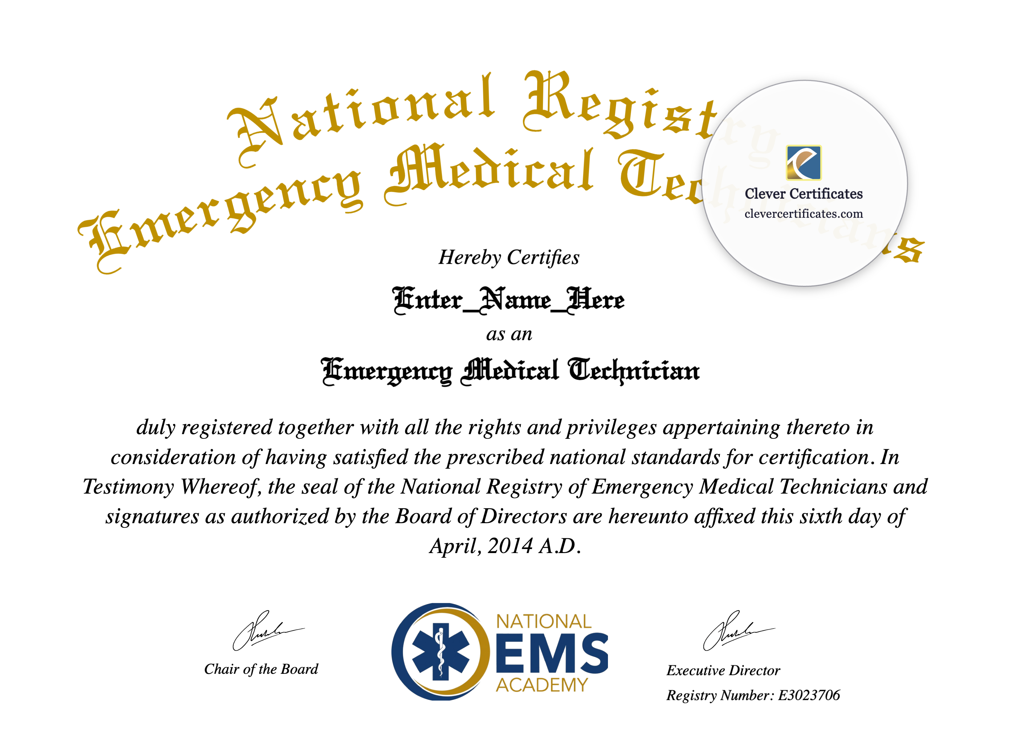 Certificate preview