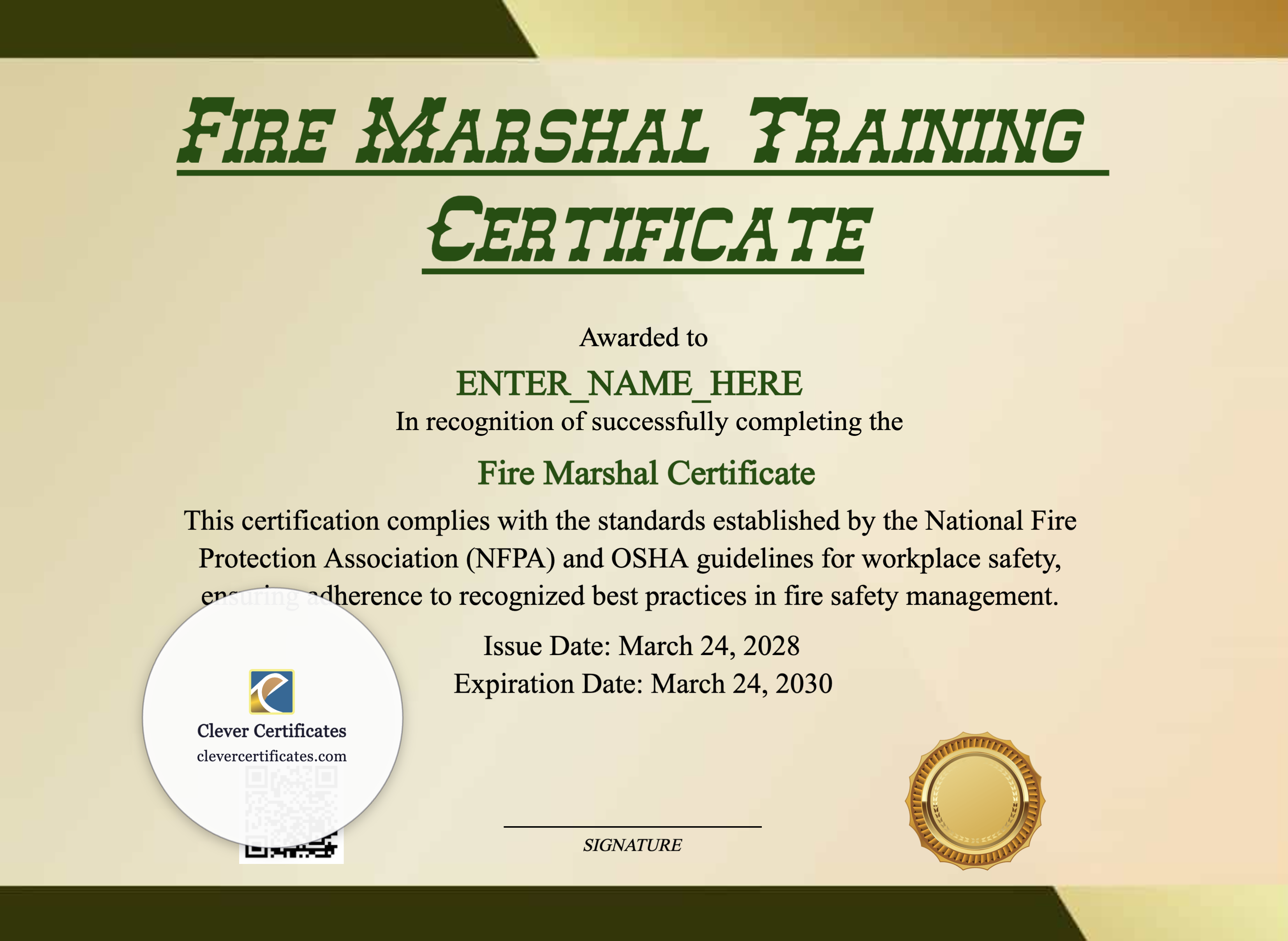 Certificate preview