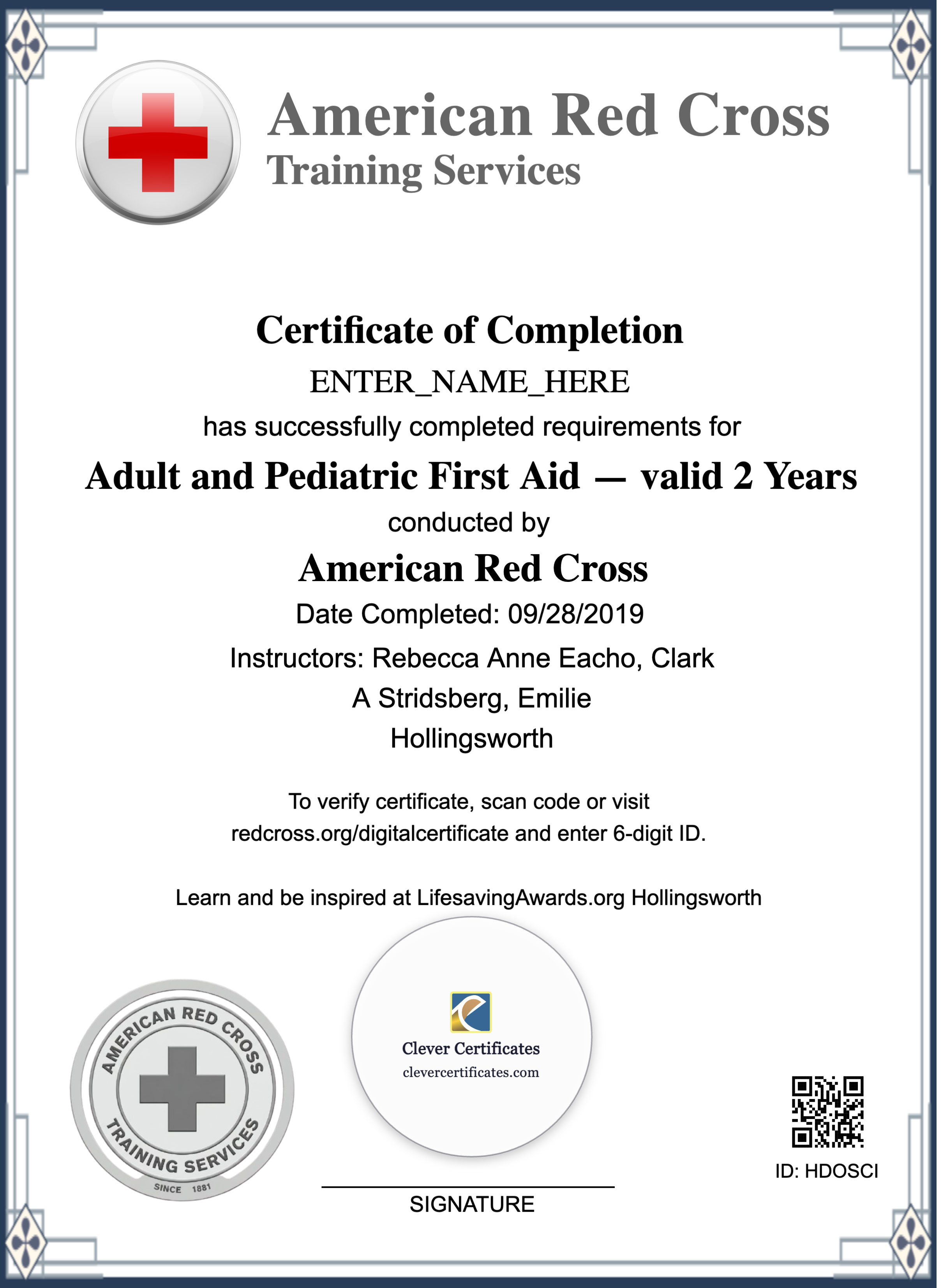 Certificate preview