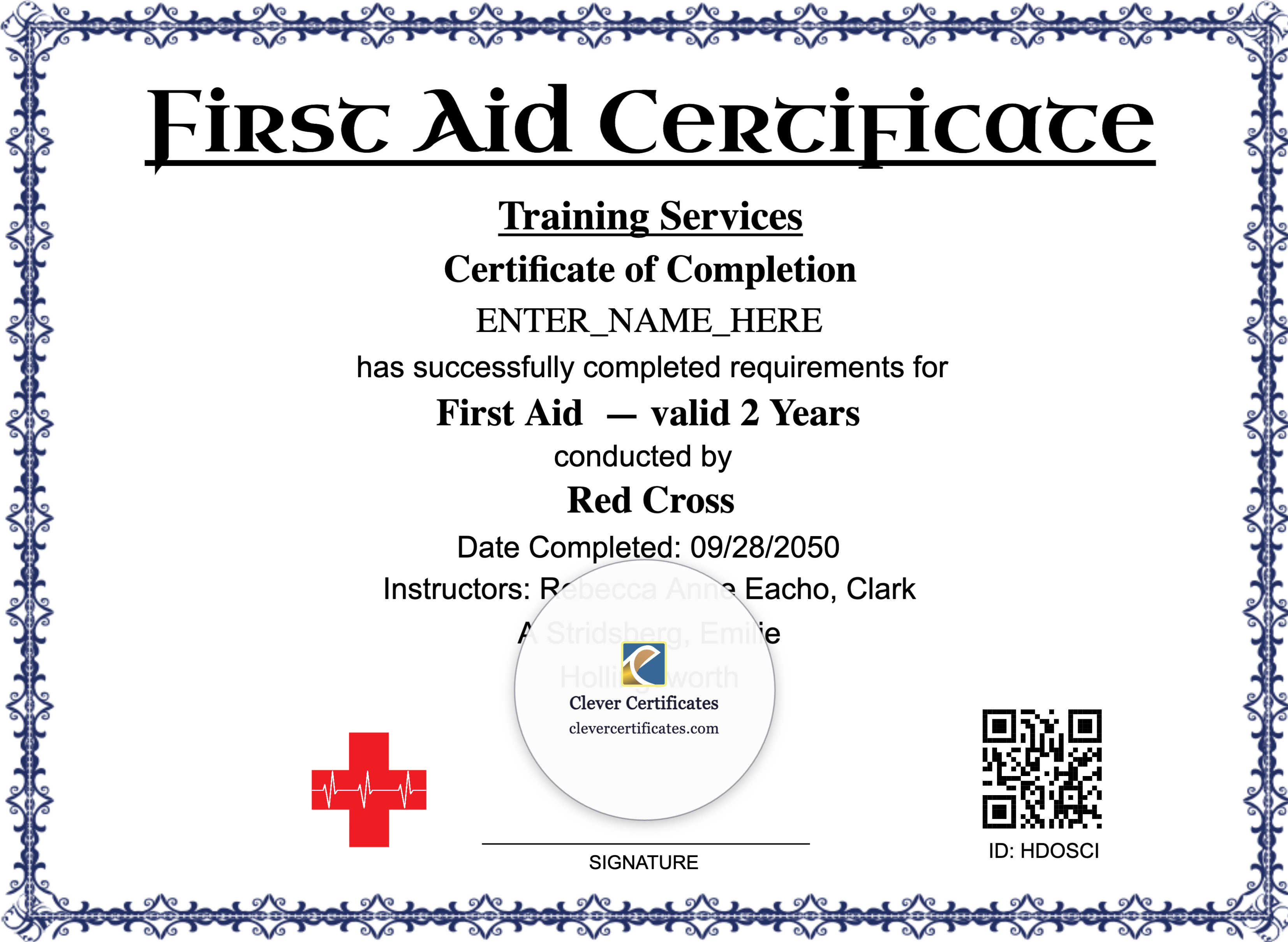 Certificate preview