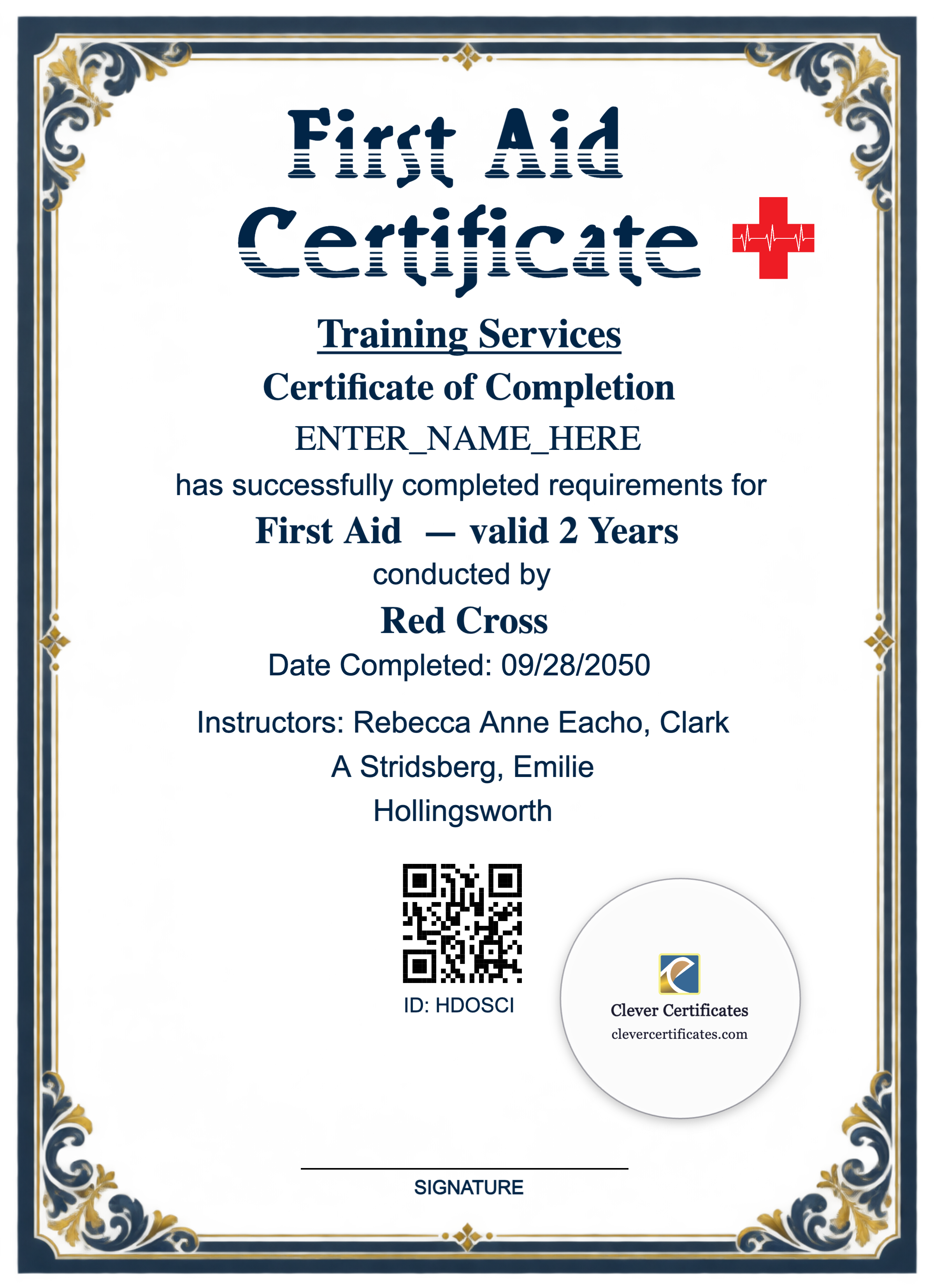 Certificate preview