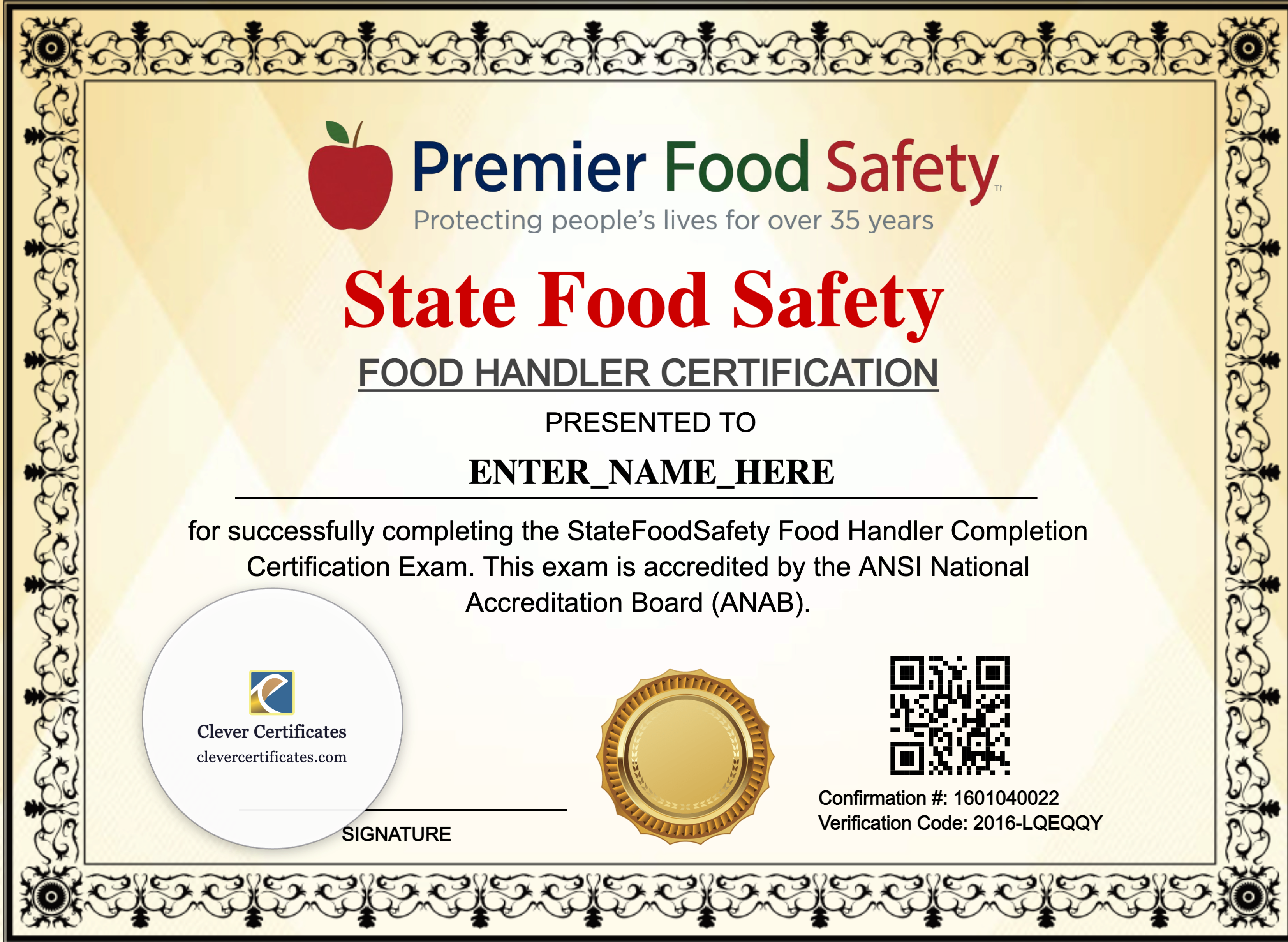 Certificate preview