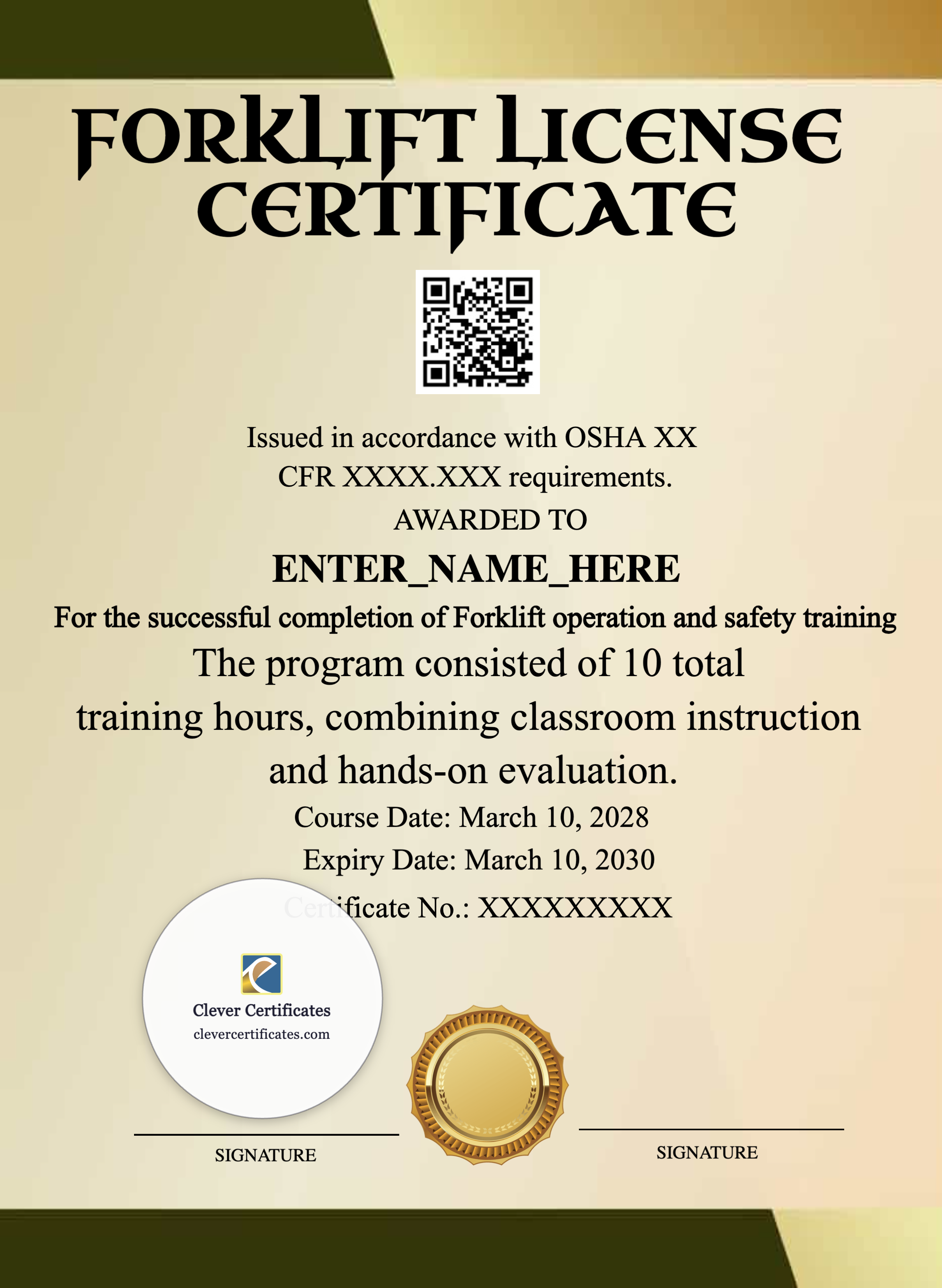 Certificate preview