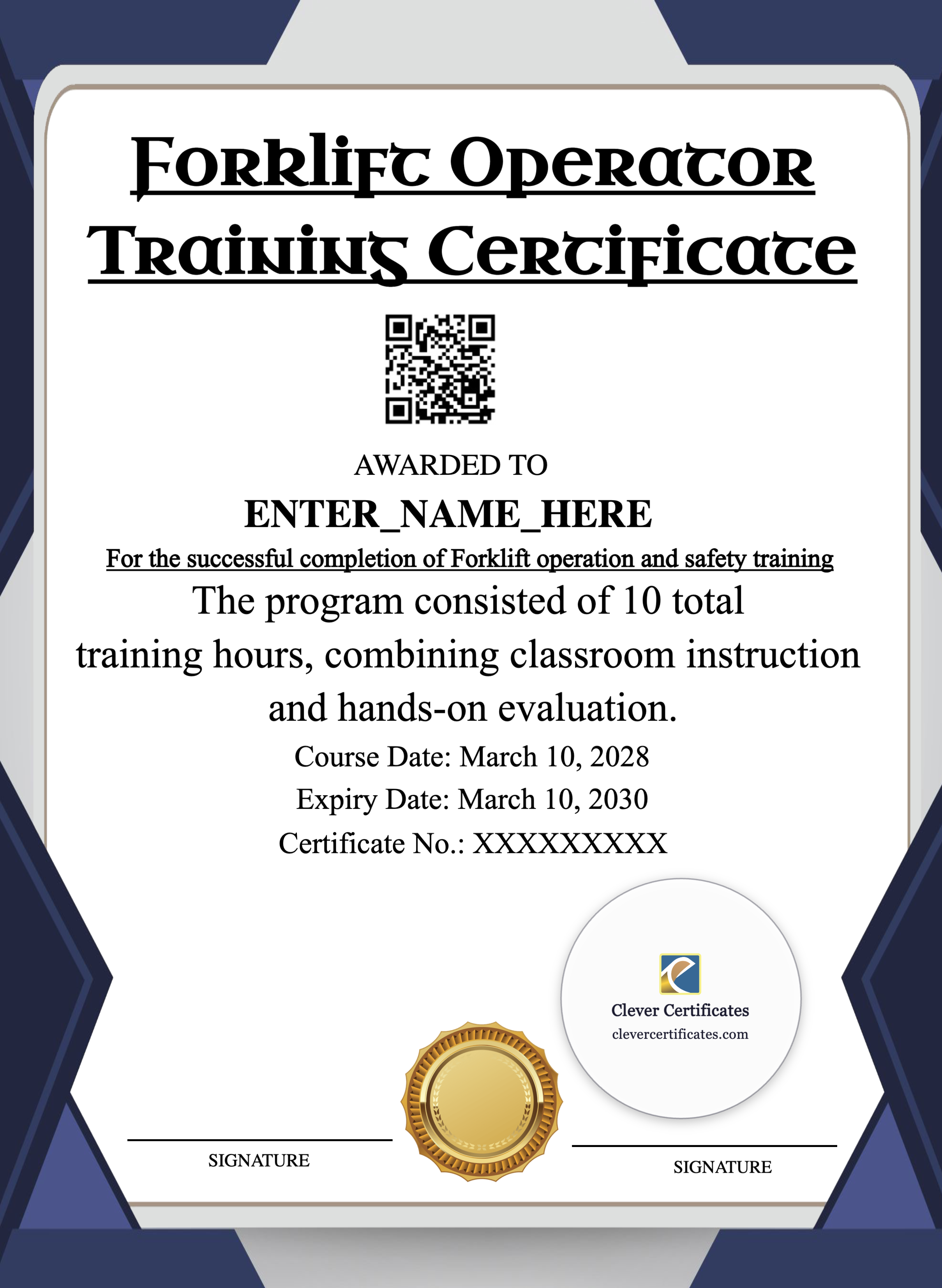 Certificate preview