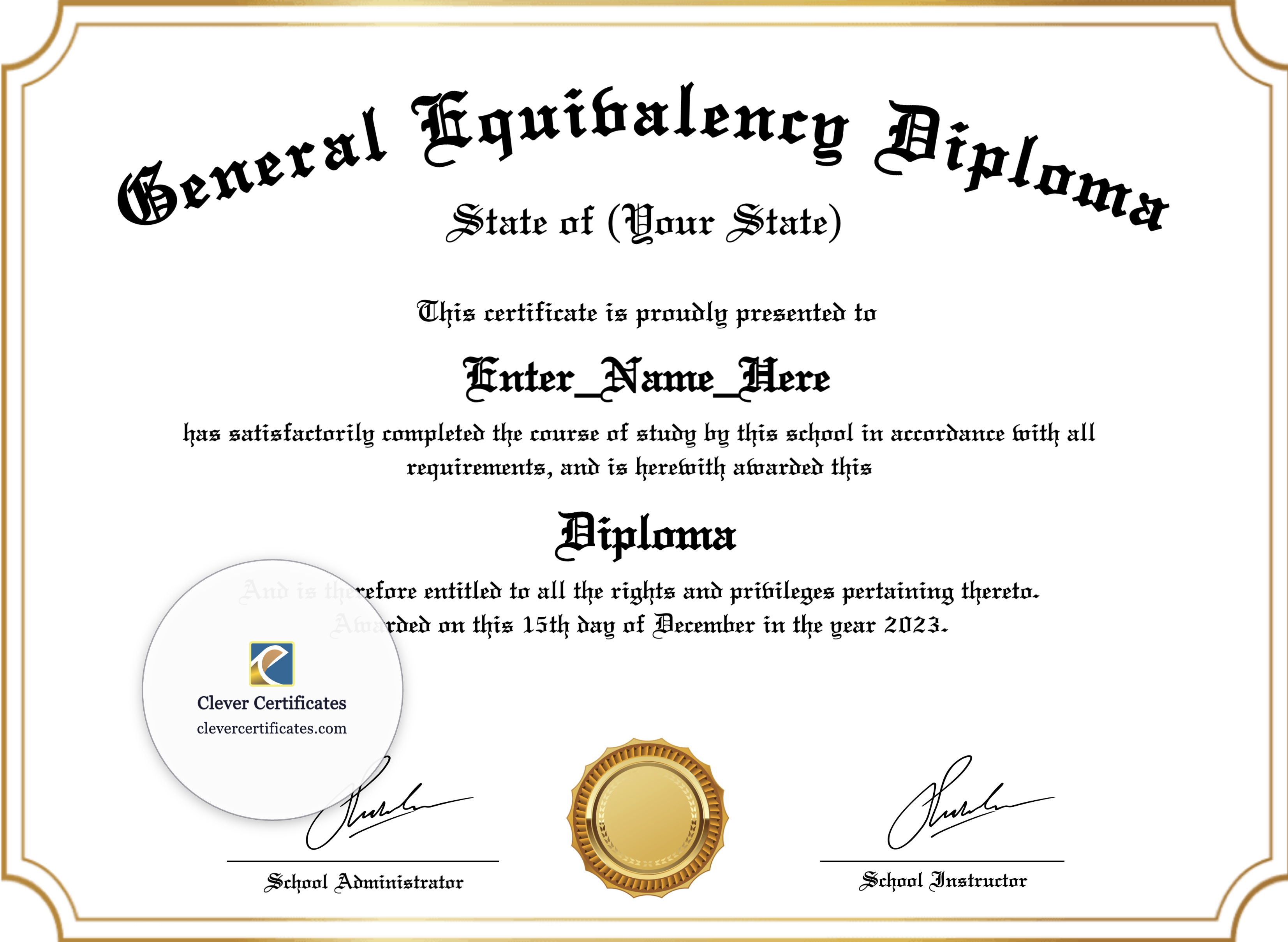 Certificate preview