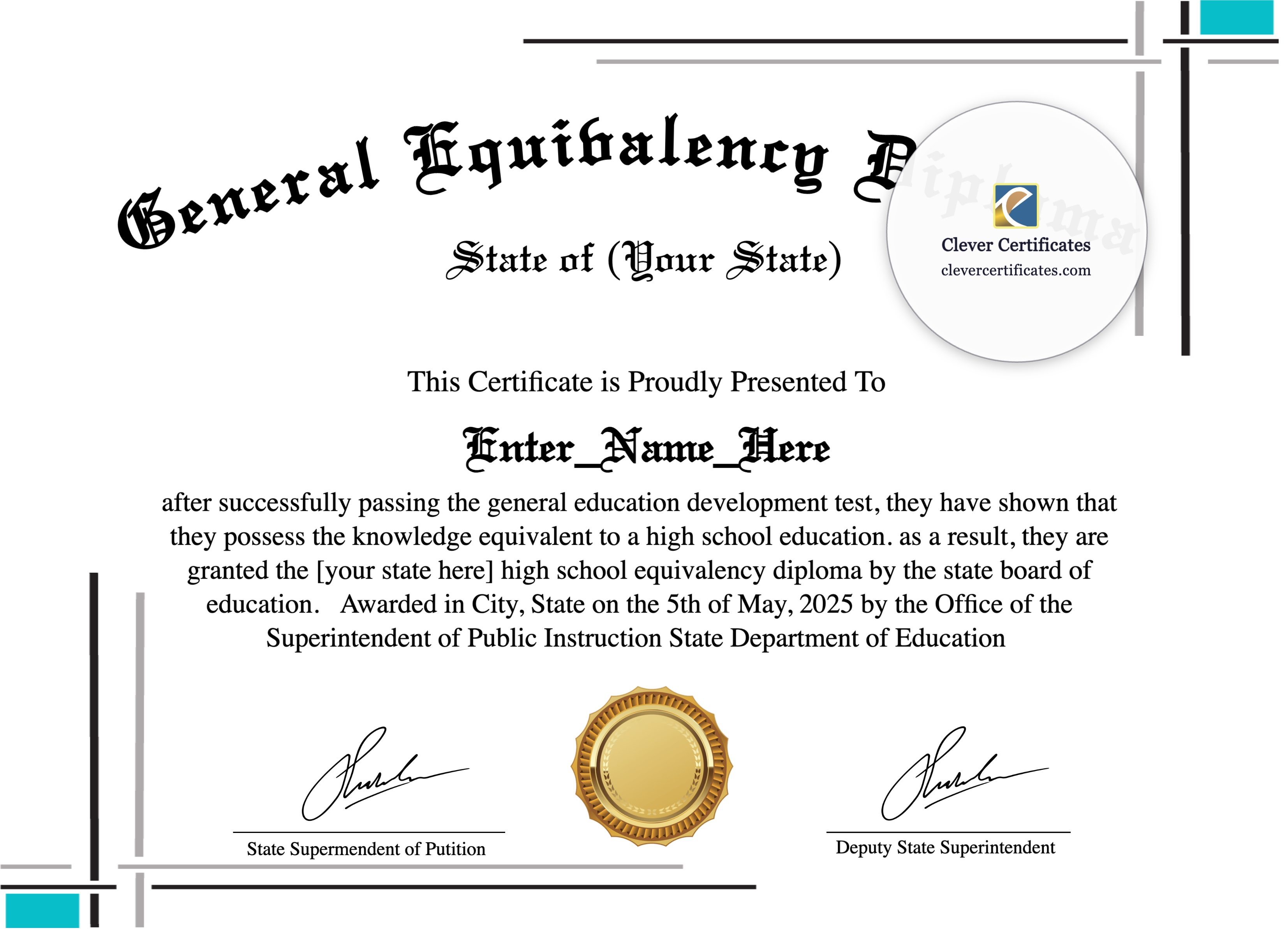 Certificate preview