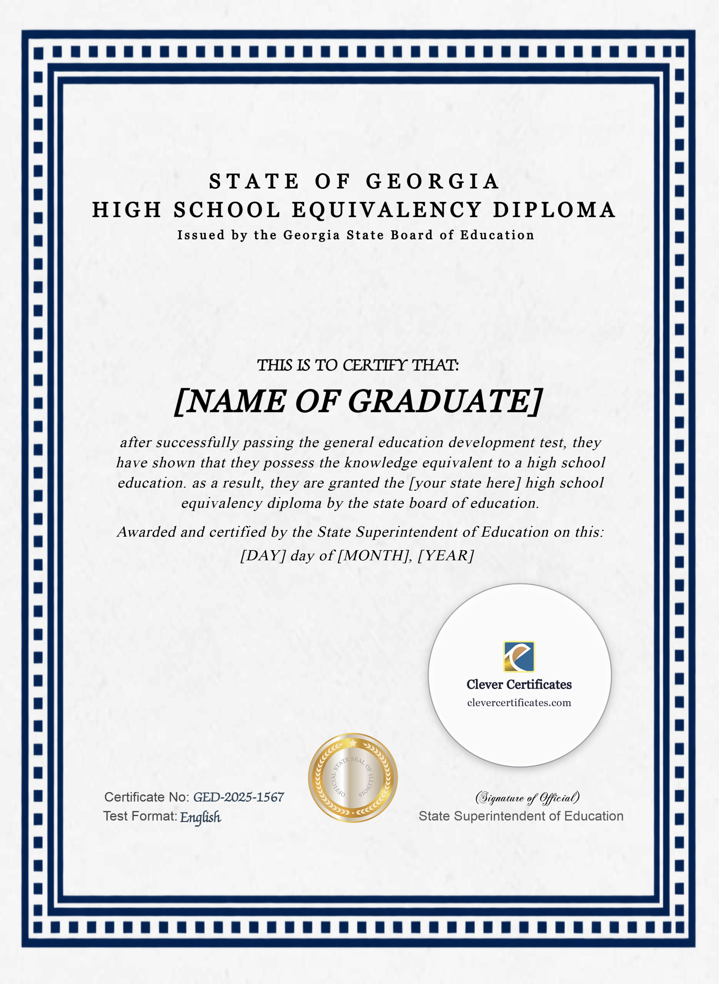 Certificate preview