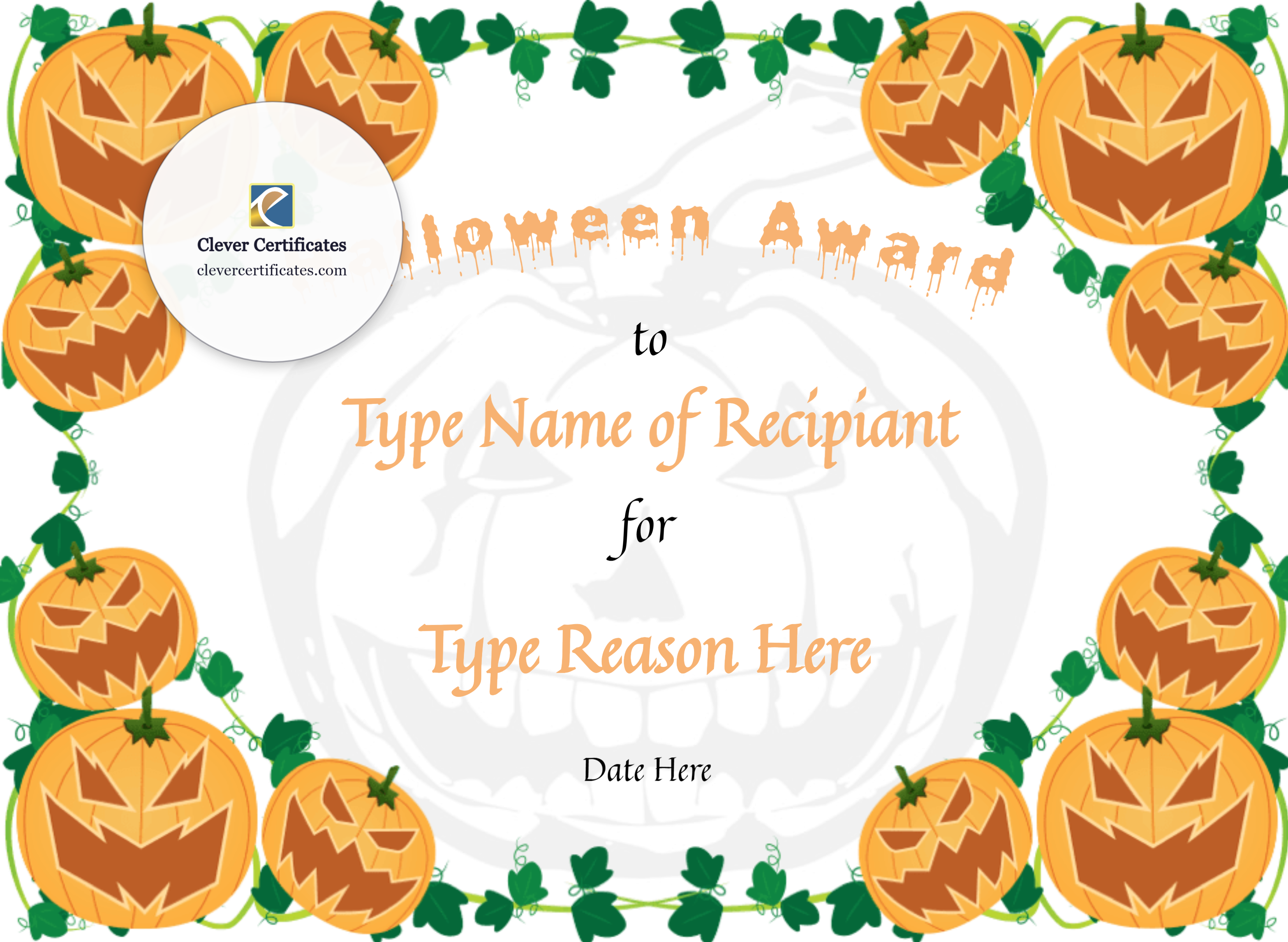Certificate preview