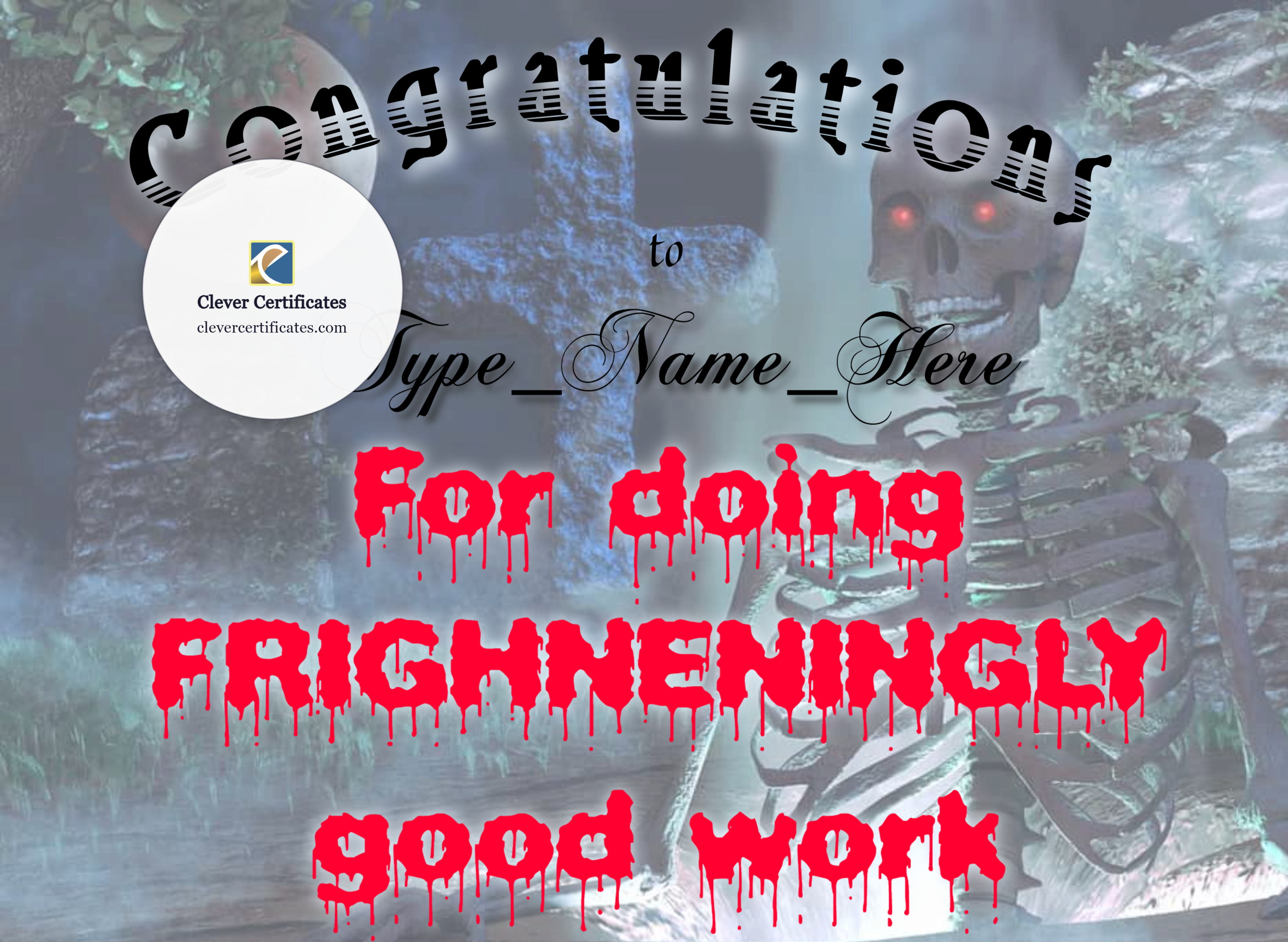 Certificate preview