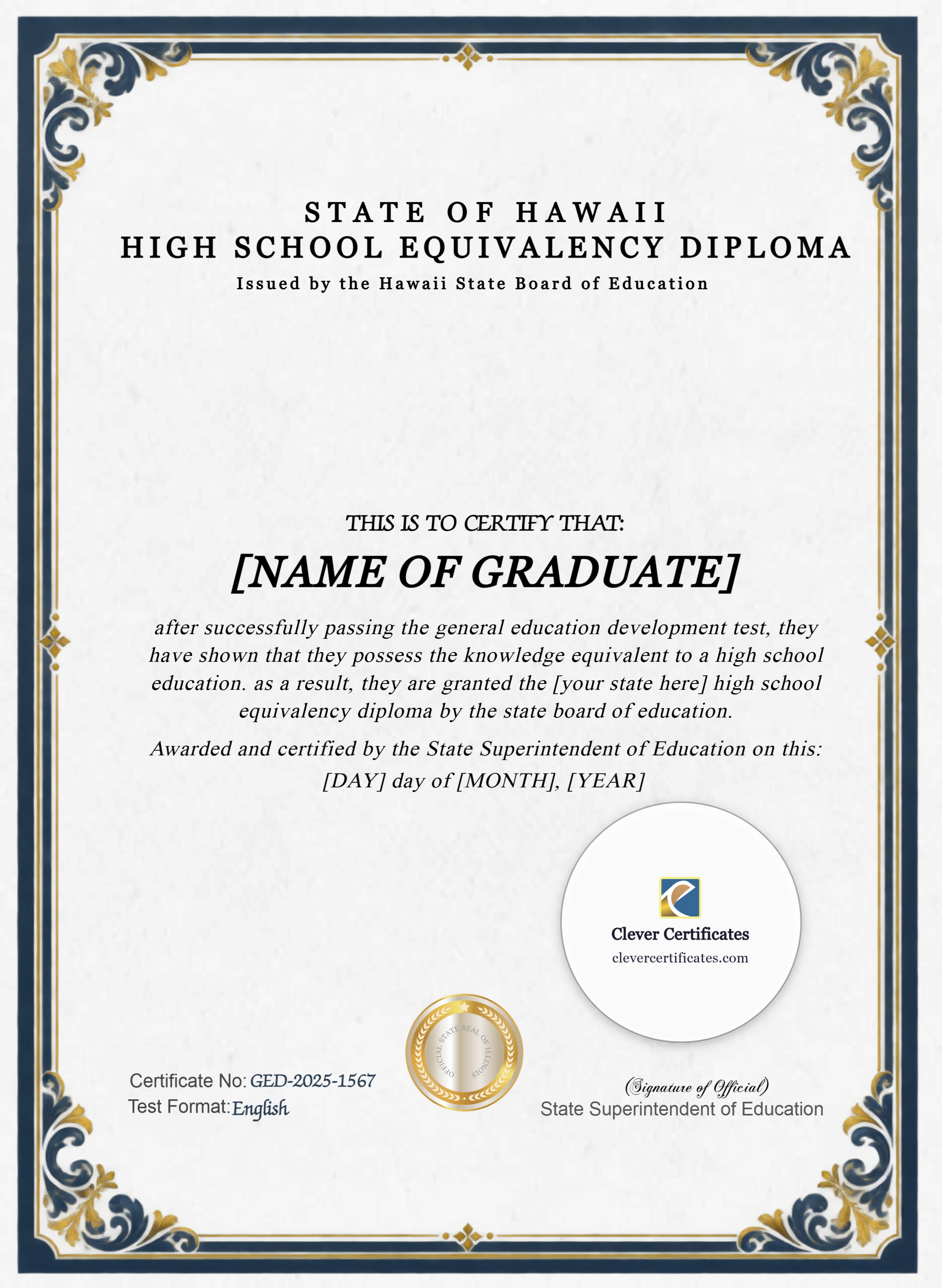 Certificate preview