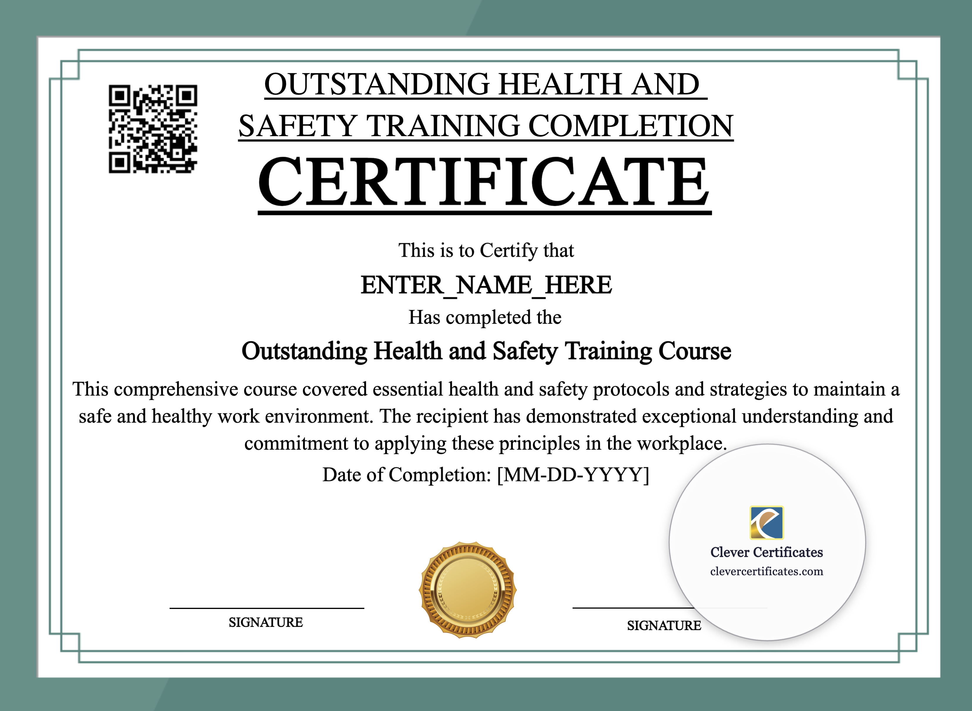 Certificate preview