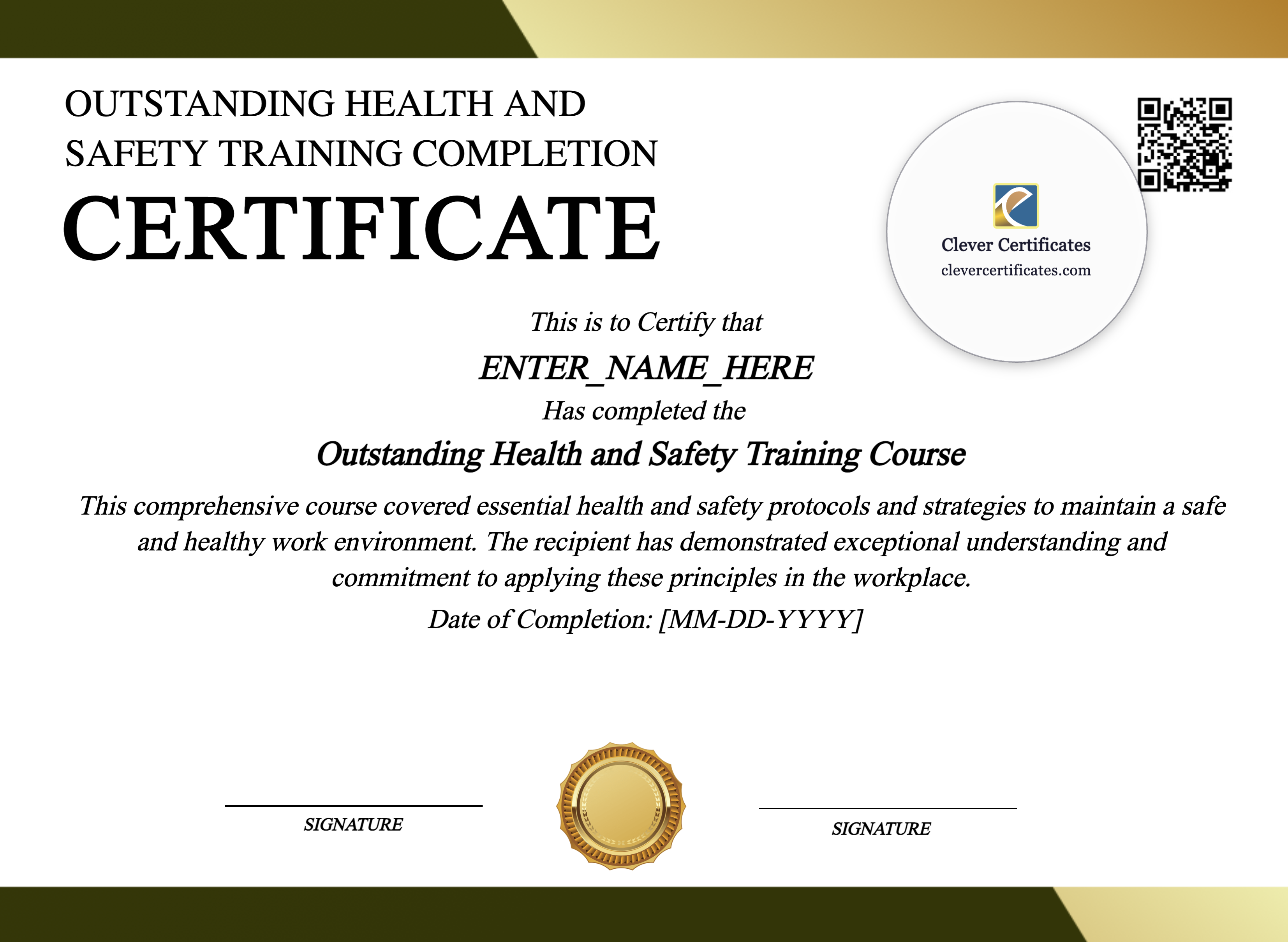 Certificate preview