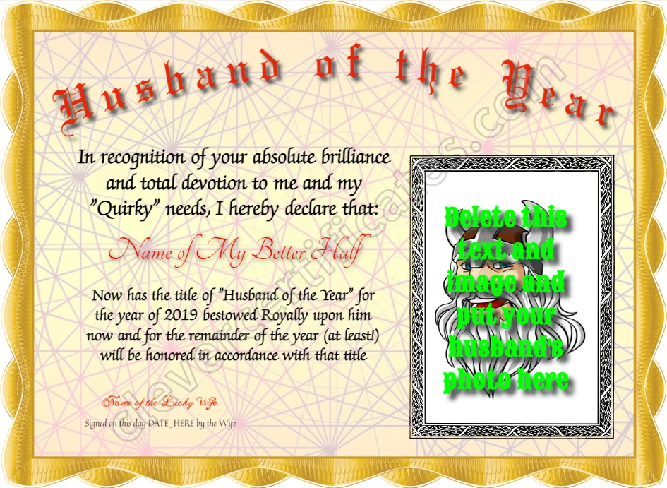 Husband Of The Year Photo