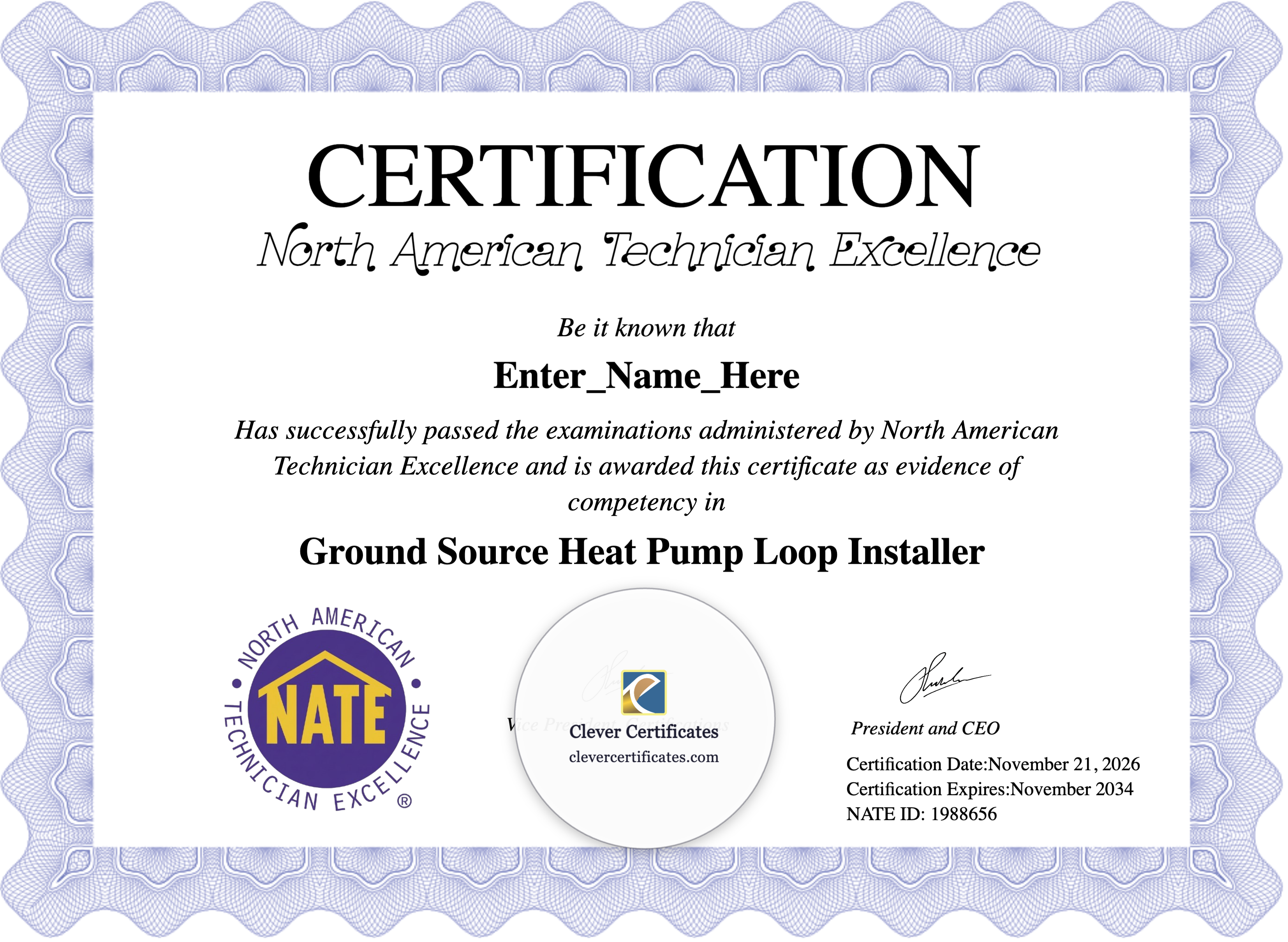 Certificate preview