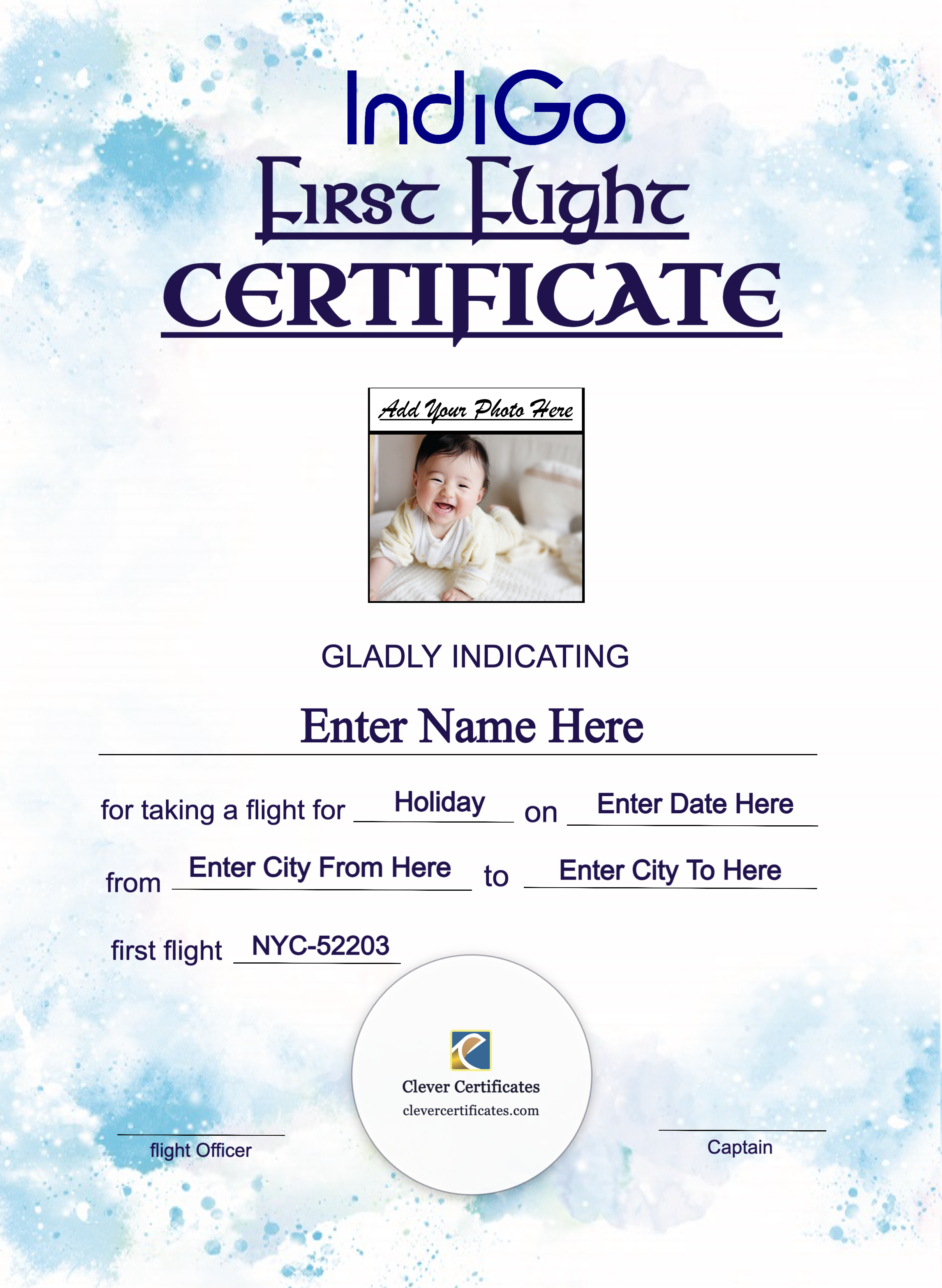 Certificate preview