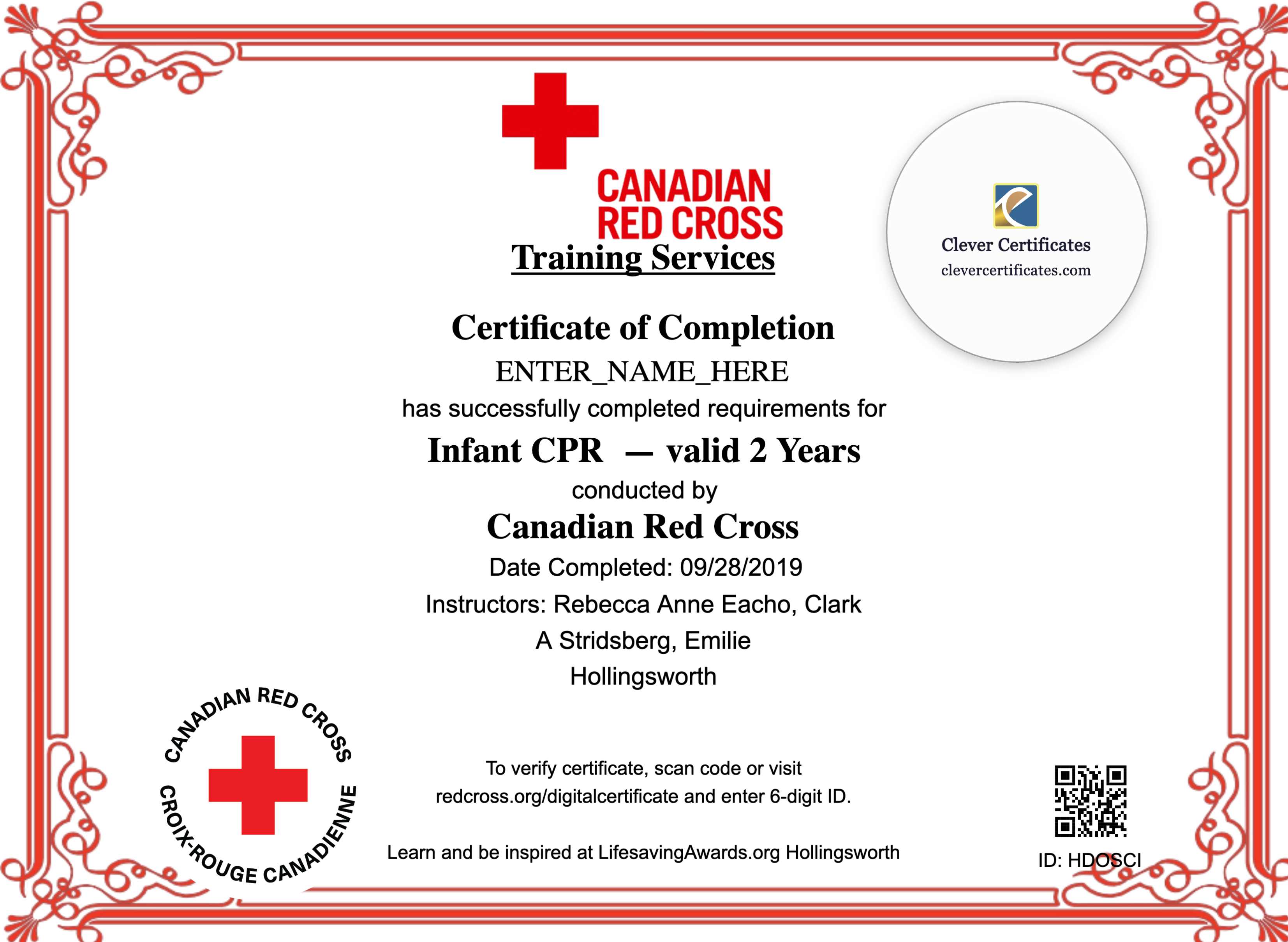 Certificate preview