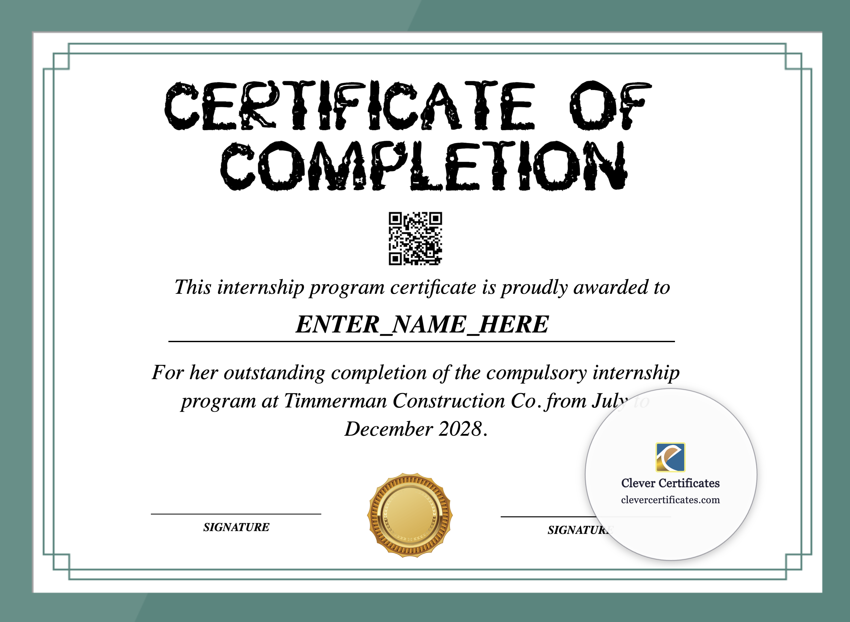 Certificate preview