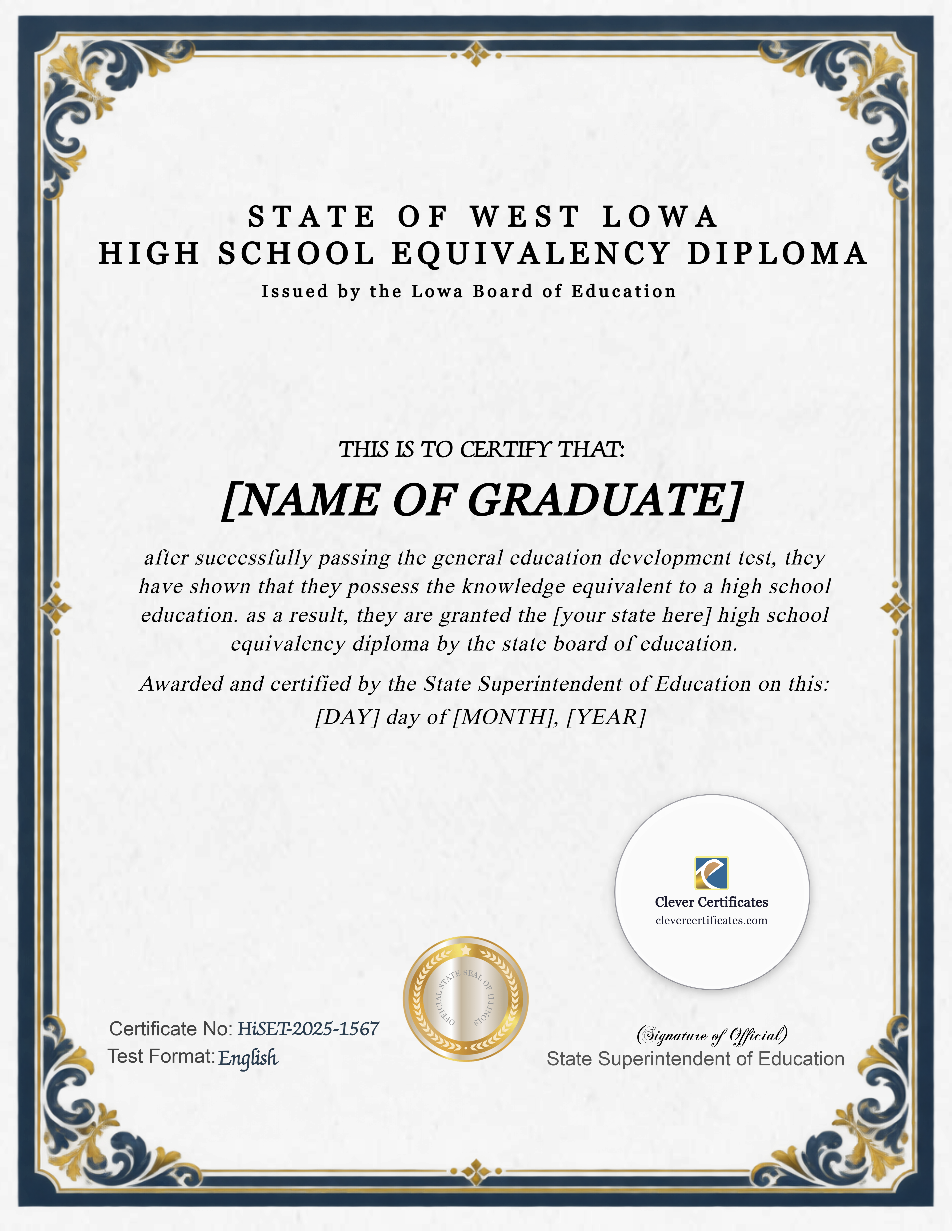 Certificate preview