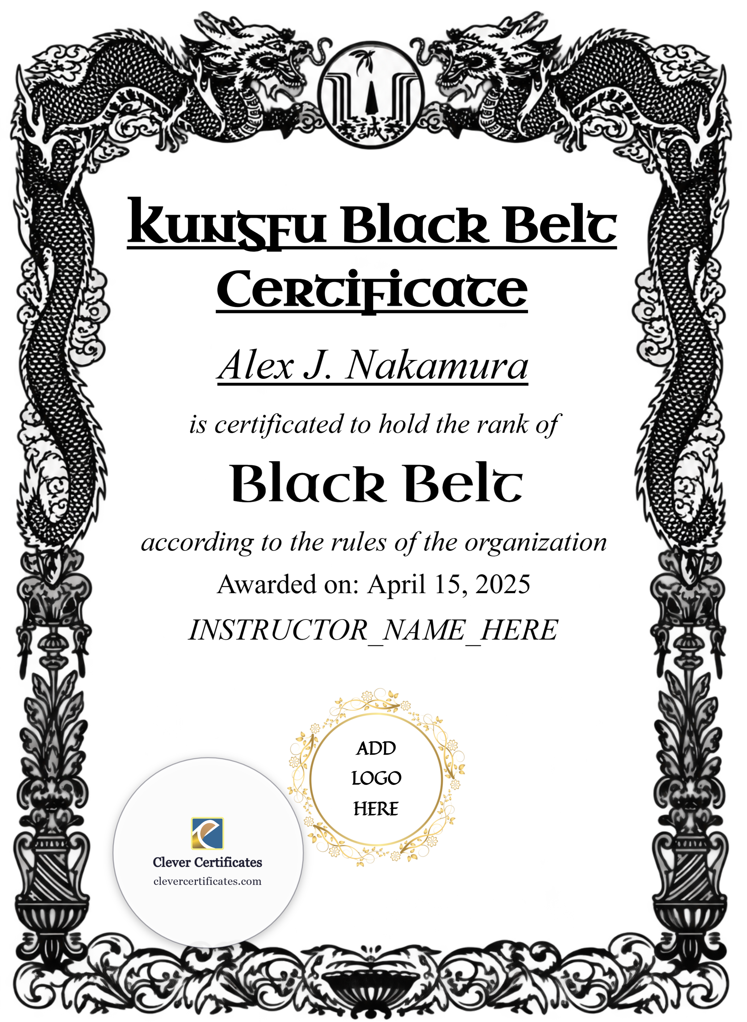 Certificate preview