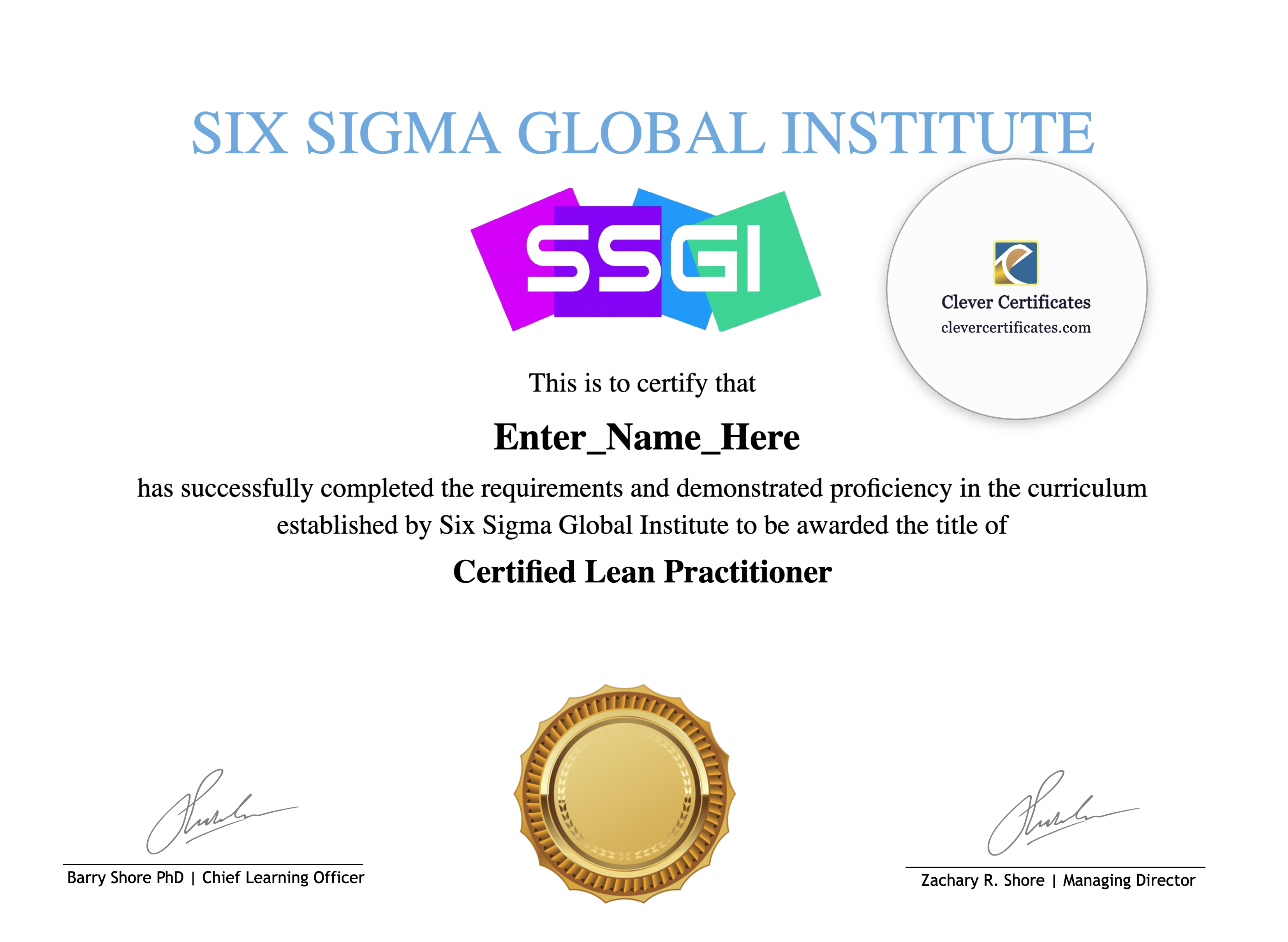 Certificate preview