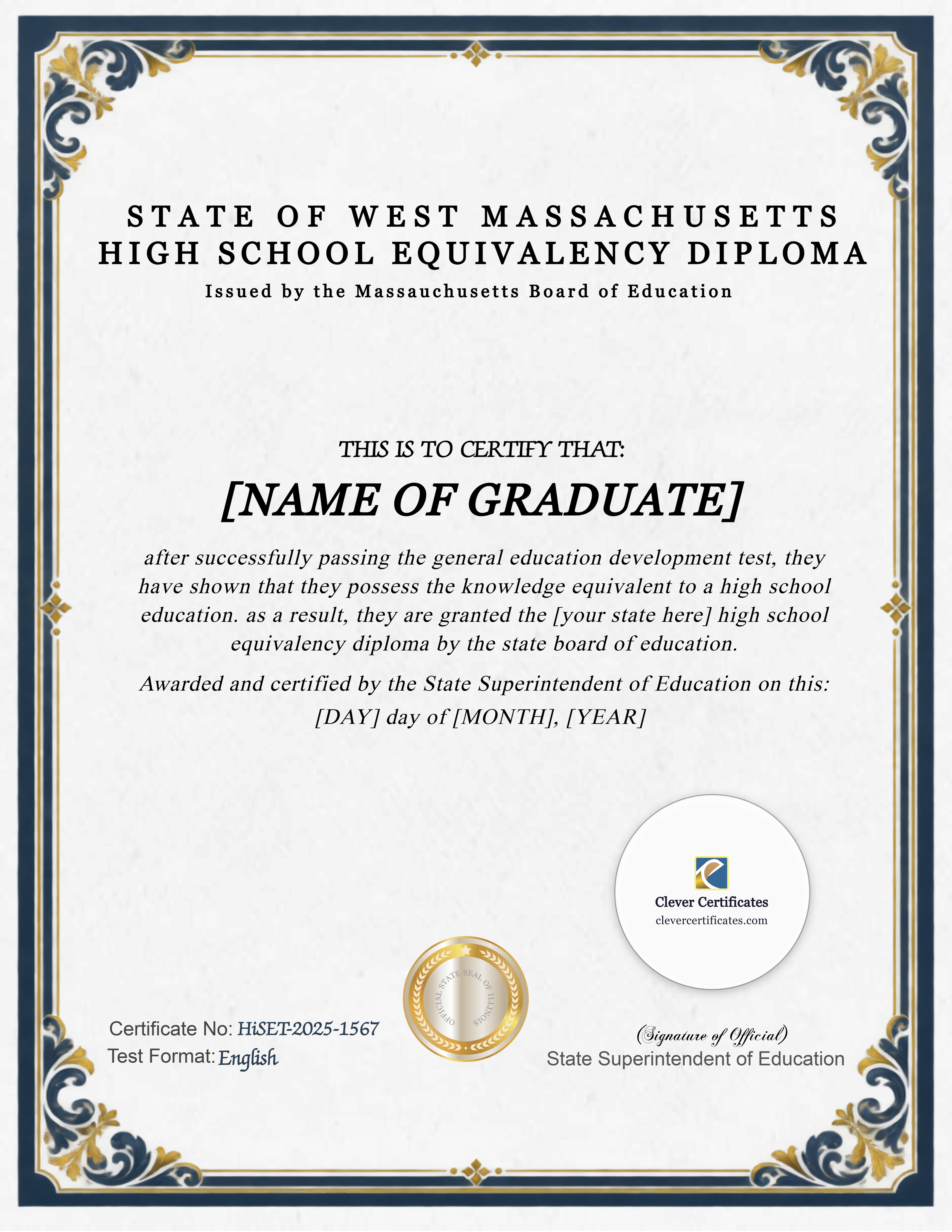 Certificate preview
