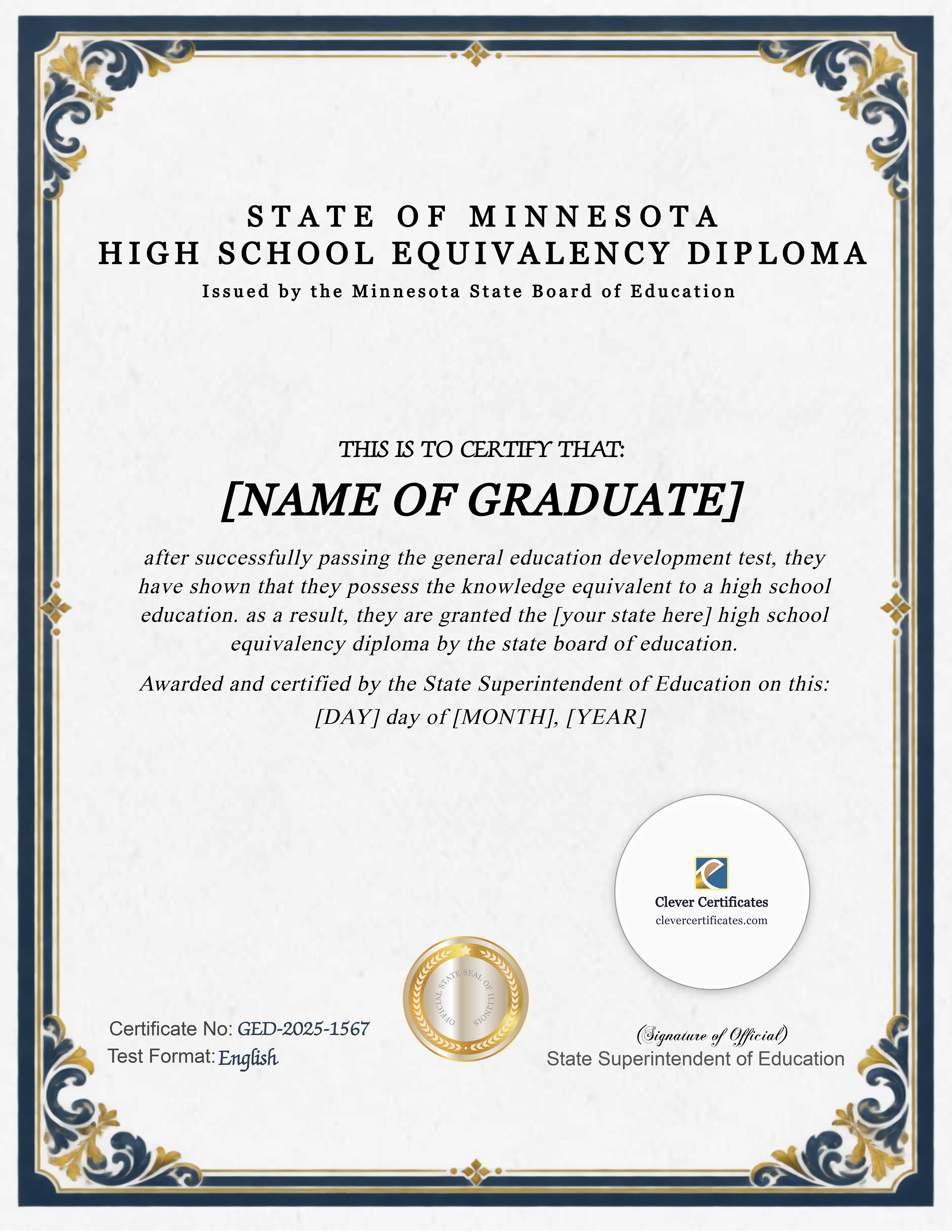 Certificate preview