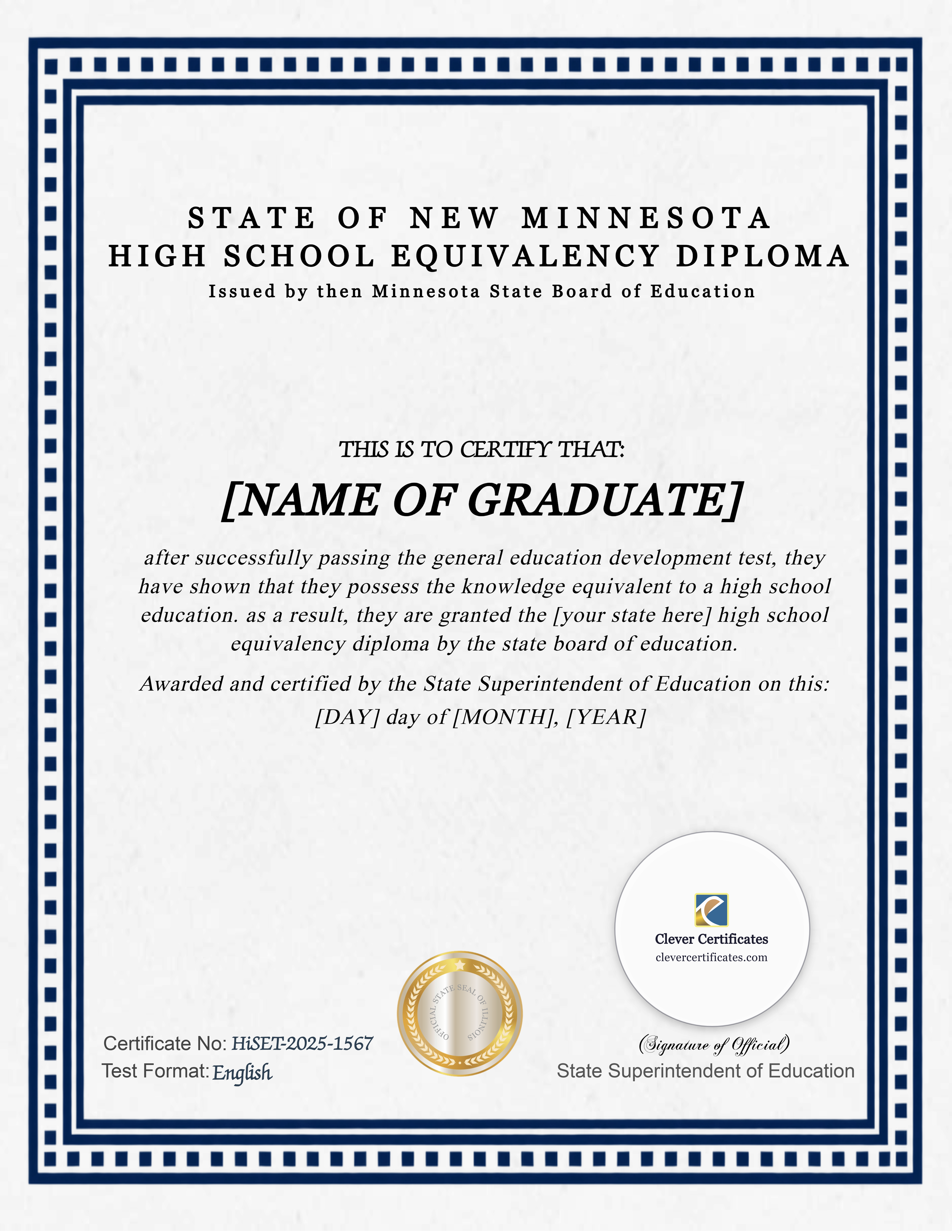 Certificate preview