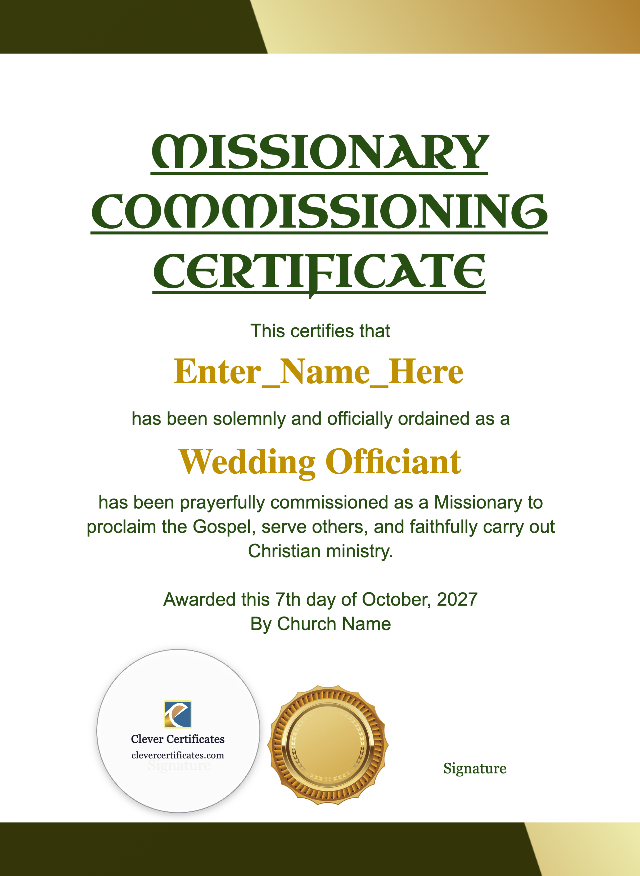 Certificate preview