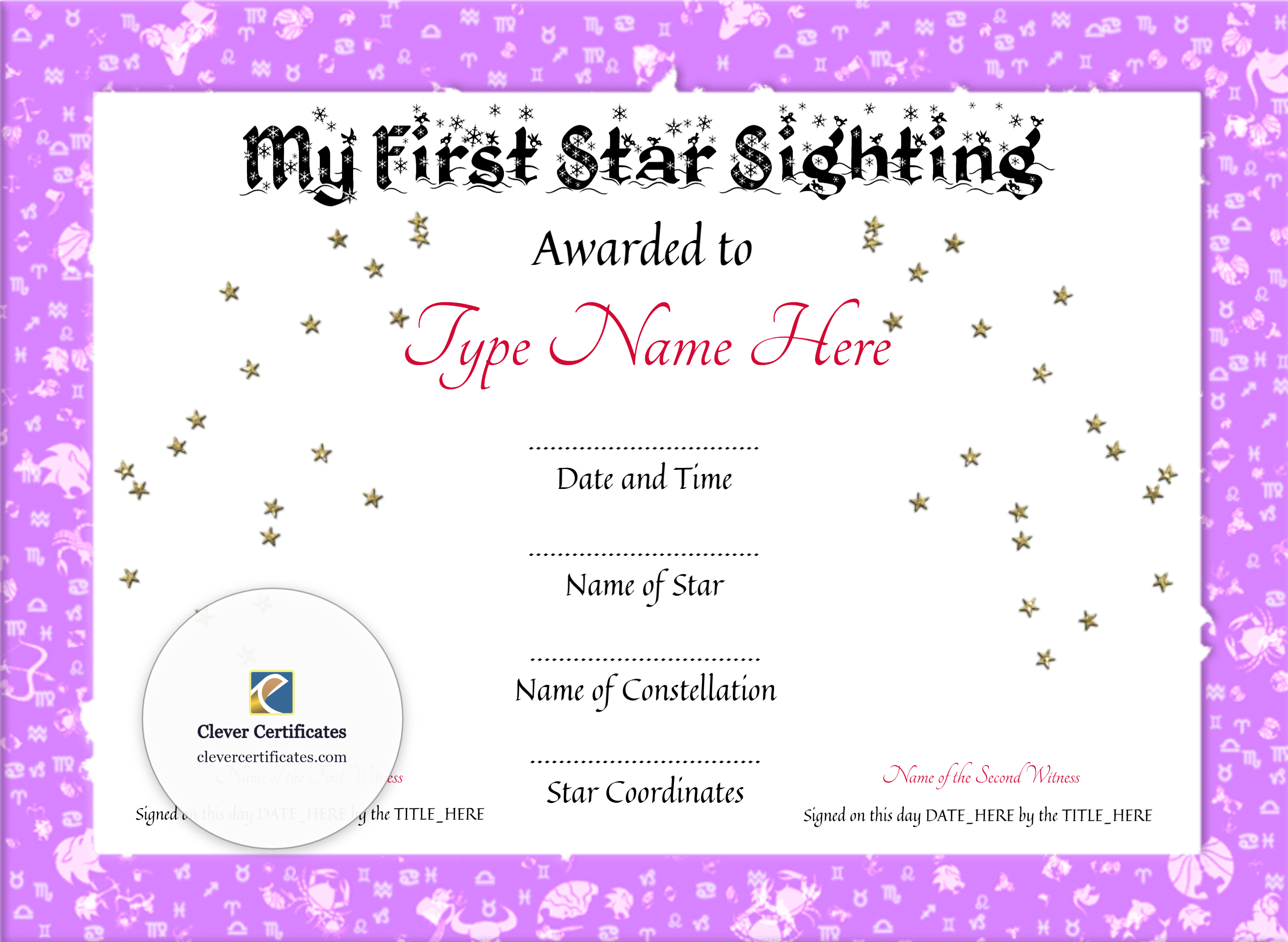 Certificate preview