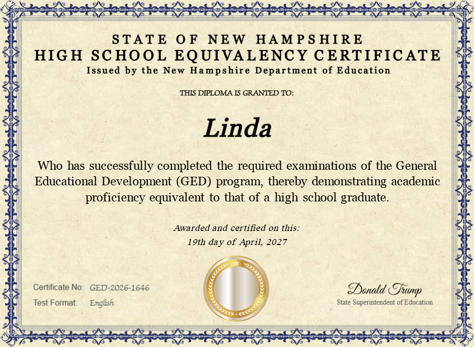 Certificate preview
