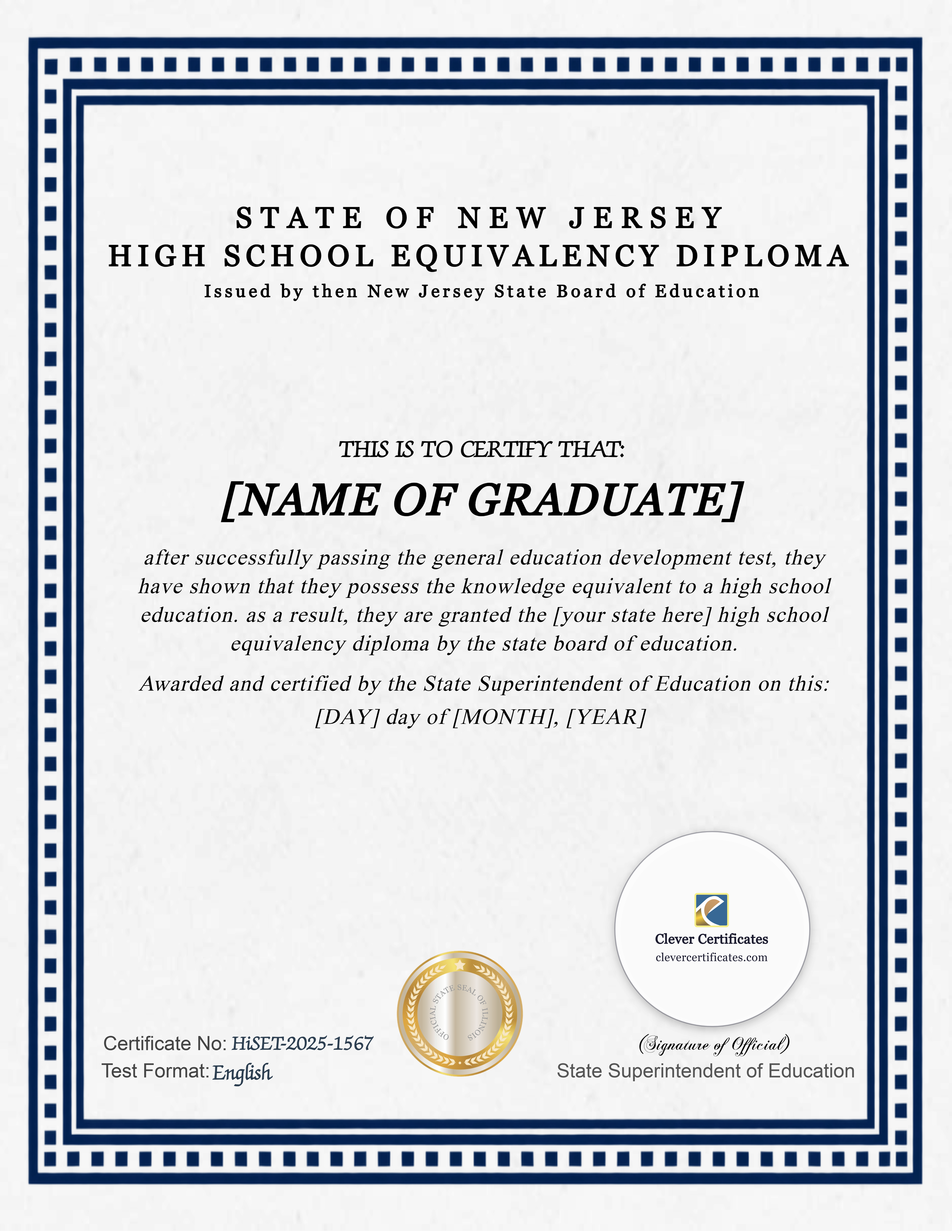 Certificate preview