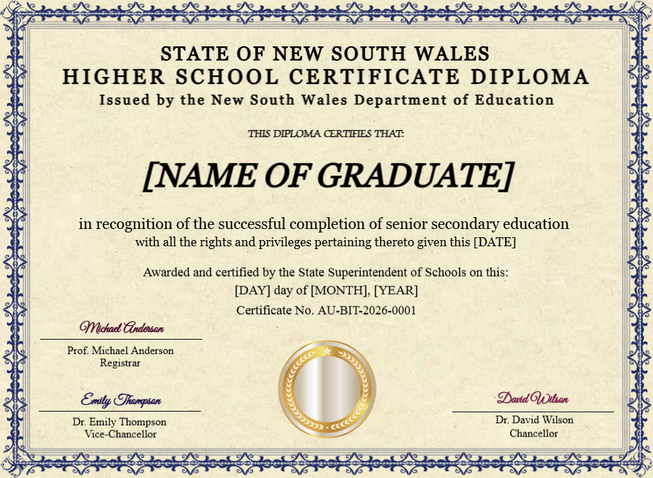 Certificate preview