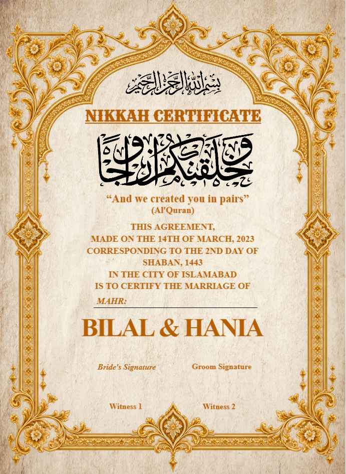 Certificate preview