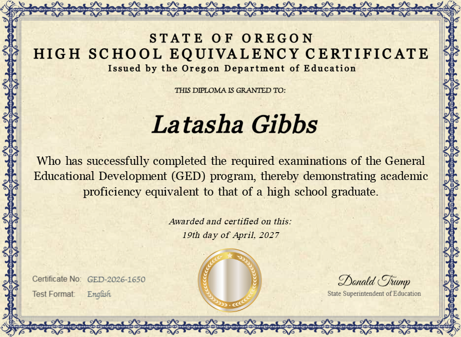 Certificate preview