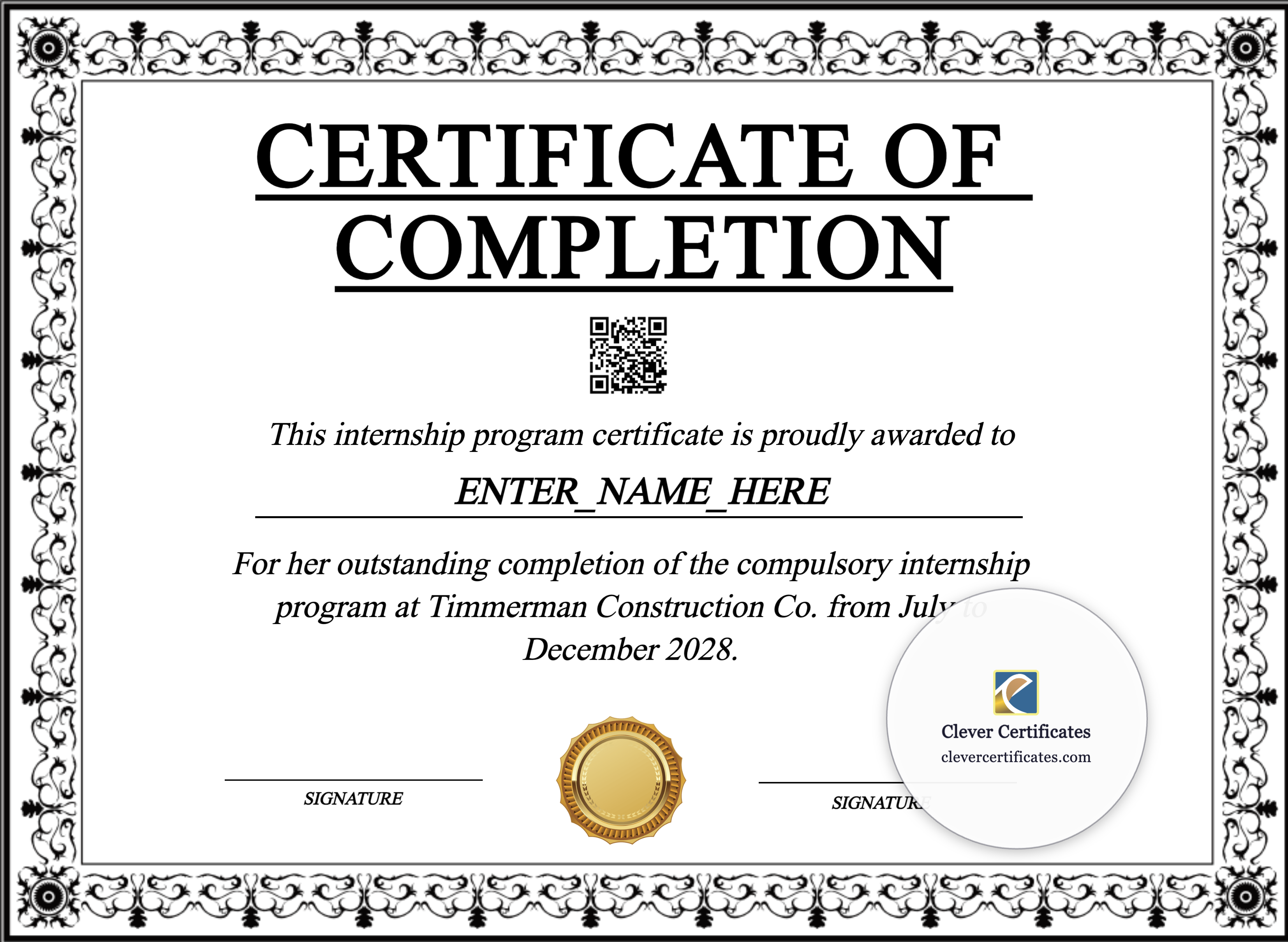 Certificate preview