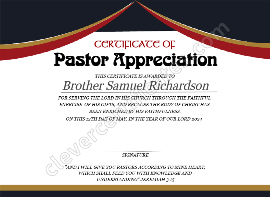 Certificate preview