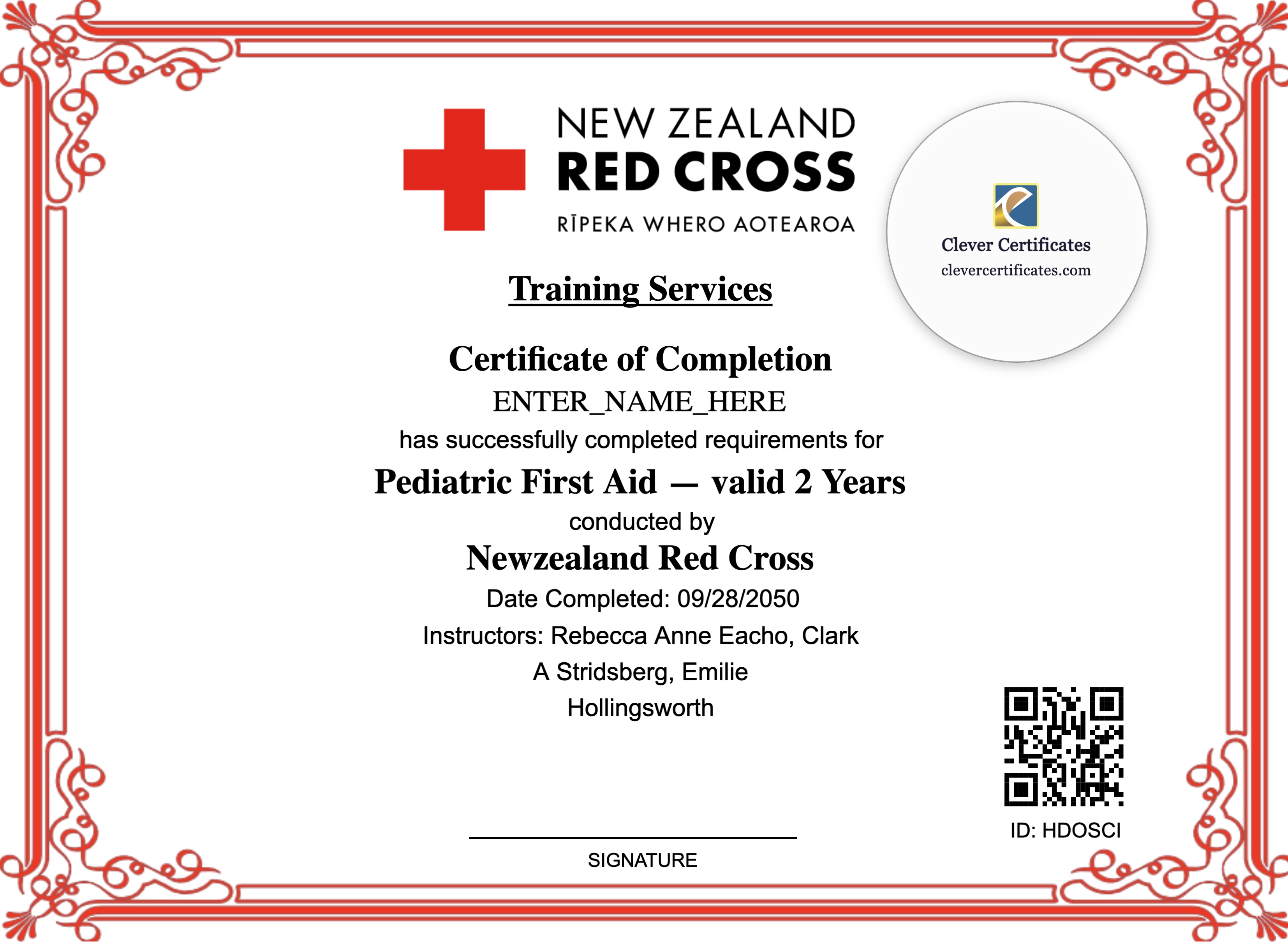 Certificate preview