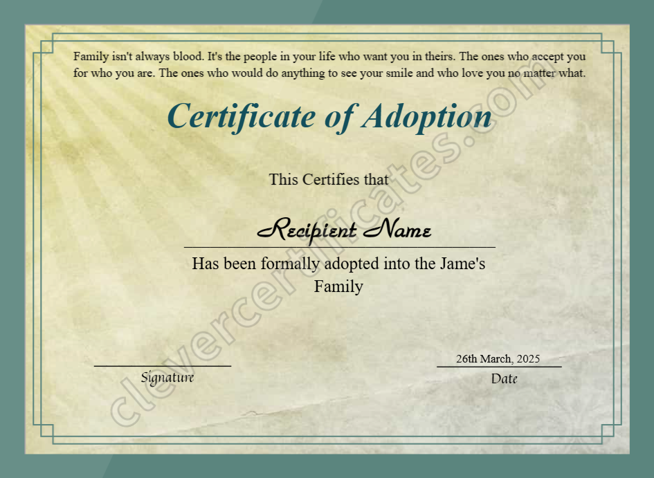 Certificate preview