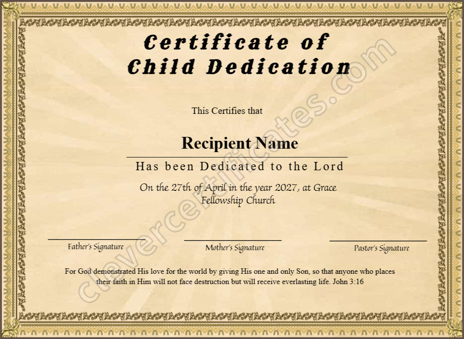 Certificate preview